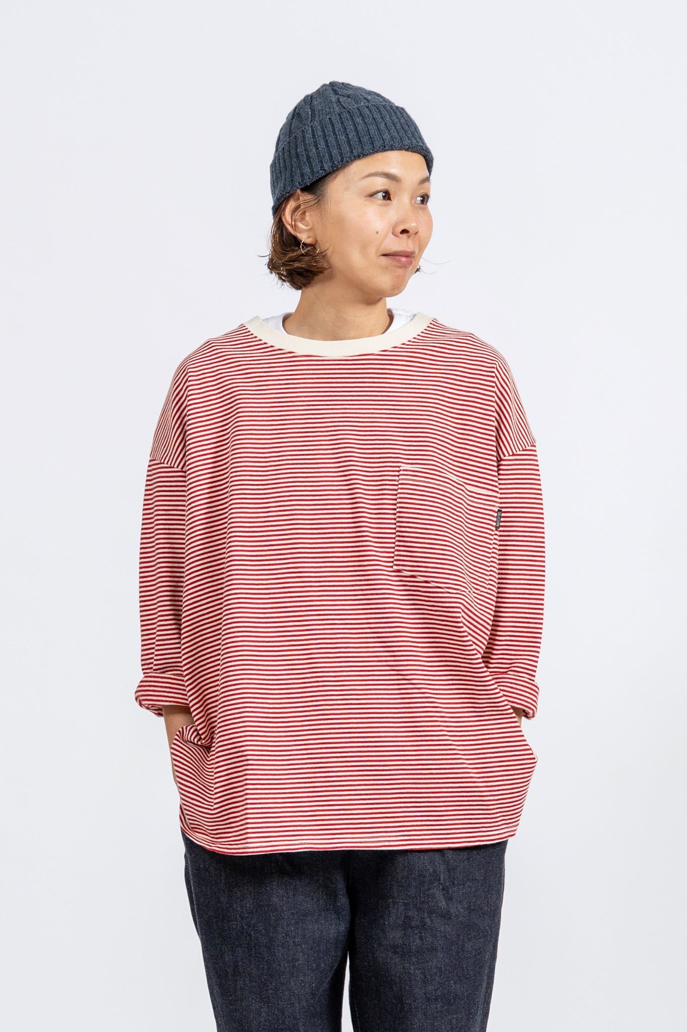 NORA Border Middle Sleeve - RED