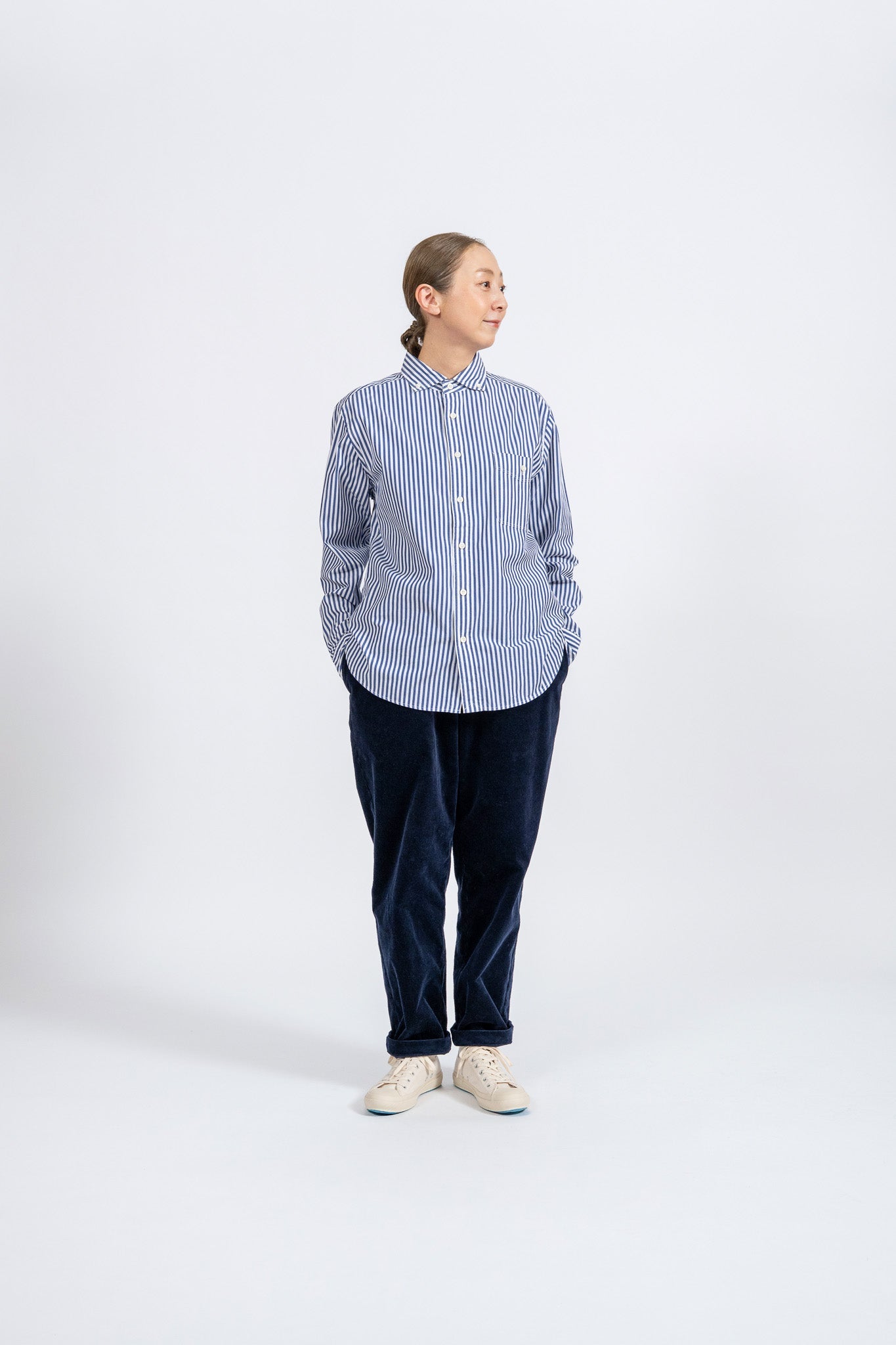 Corduroy Easy Pants - NVY