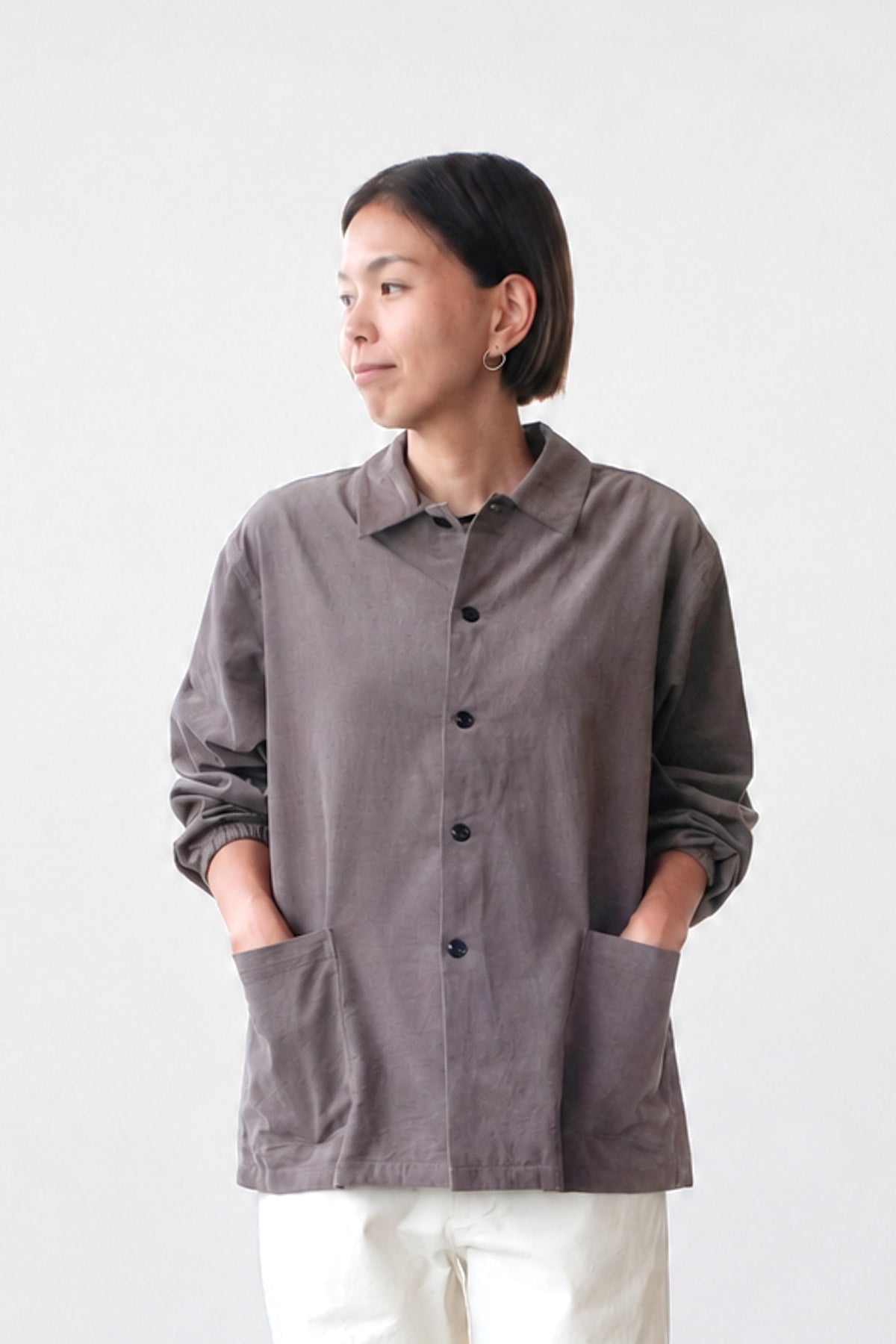 Corduroy Shirt Blouson - GRY