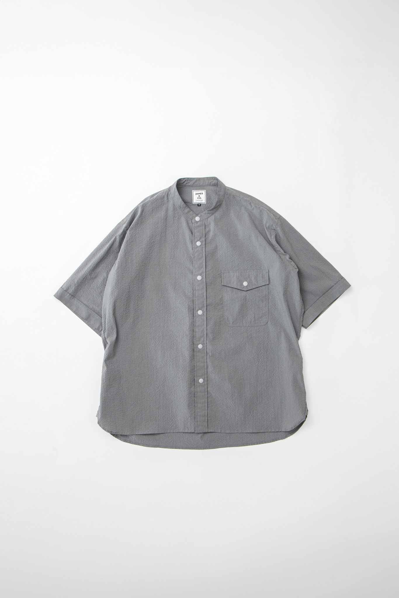 Band Collar Big Shirt