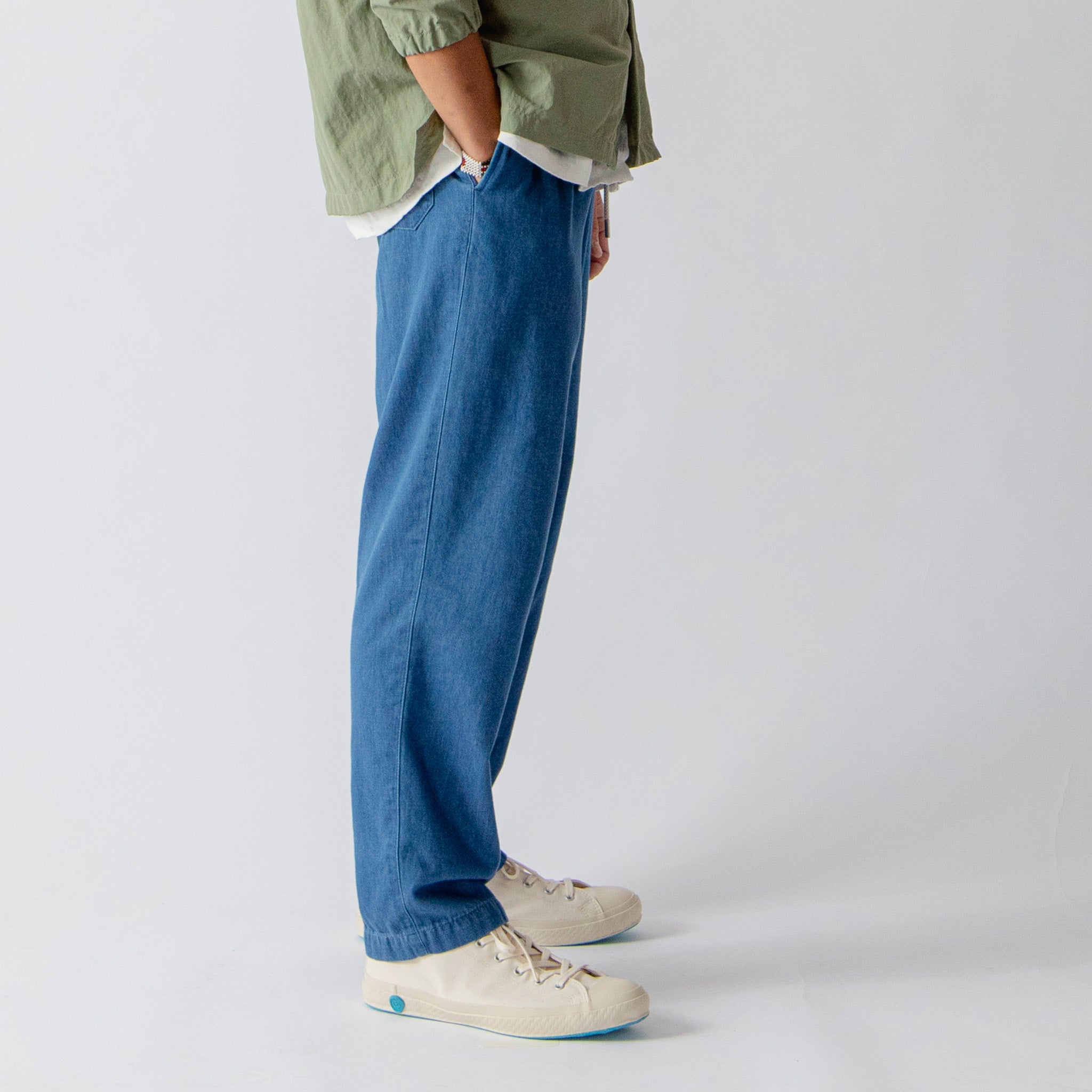 Light Denim Easy Pants