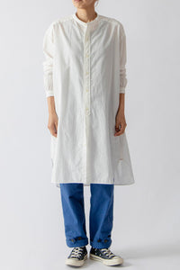 Cotton Linen Band Collar Dress