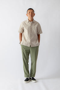 STRIPE Open Collar Shirt