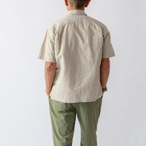 STRIPE Open Collar Shirt