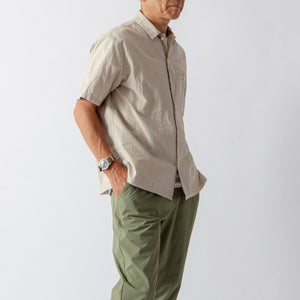 STRIPE Open Collar Shirt