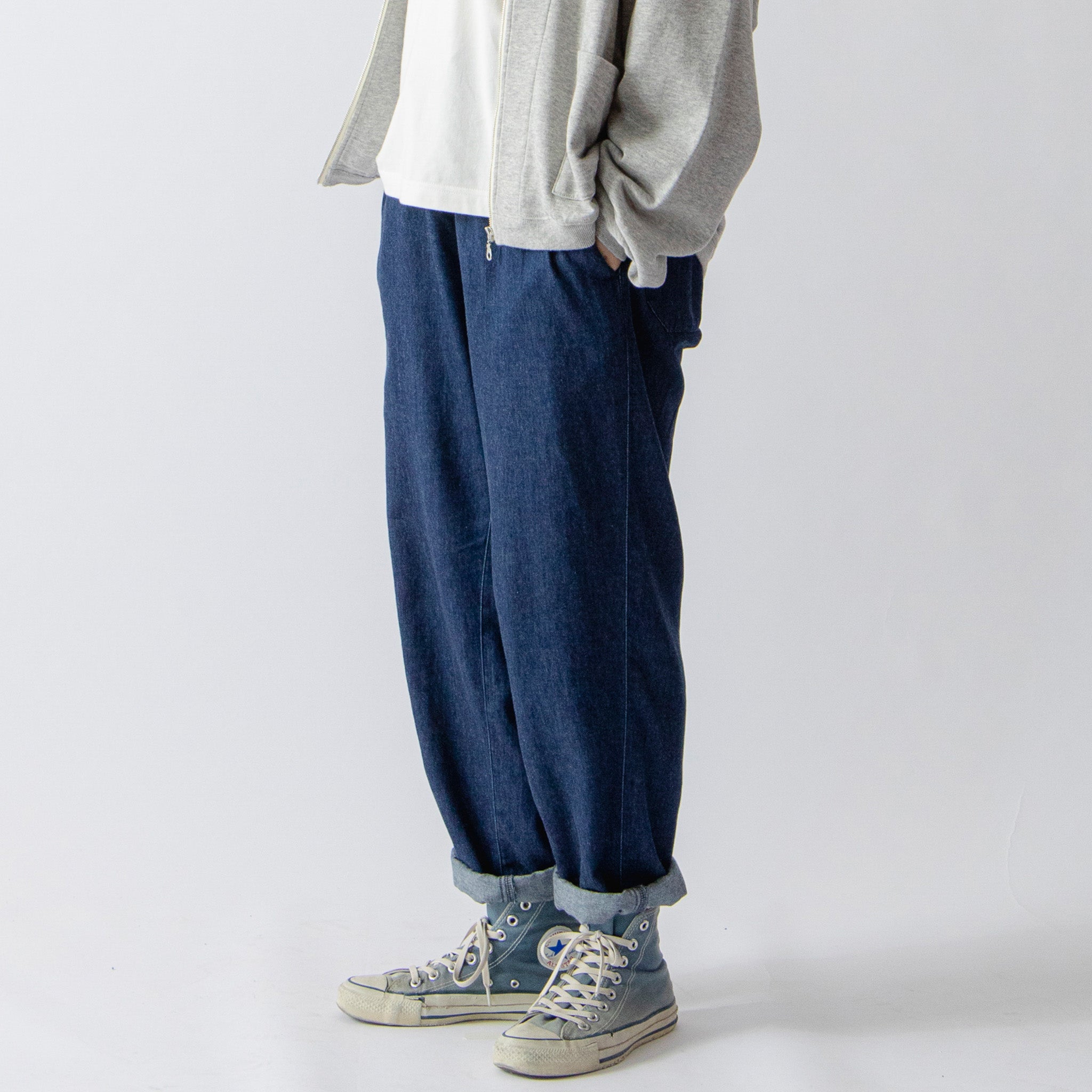 Light Denim Easy Pants