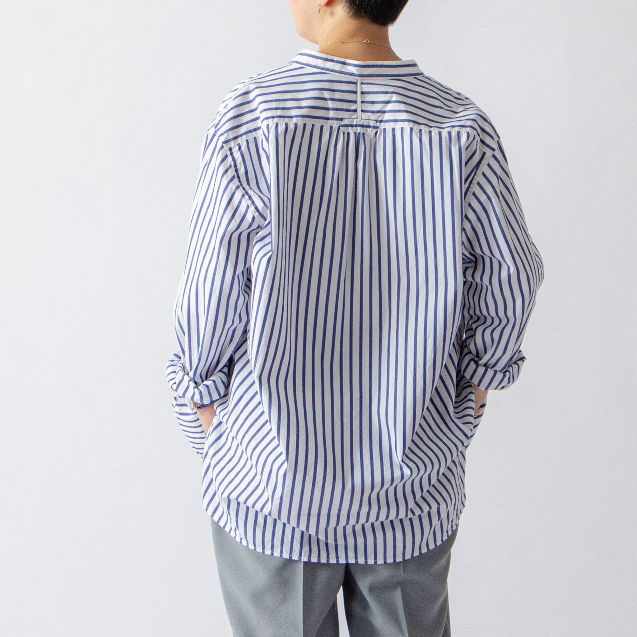 Band Collar Long Sleeve Shirt