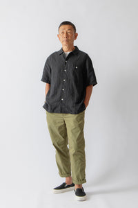 LINEN Open Collar Shirt
