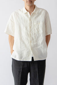 LINEN Open Collar Shirt