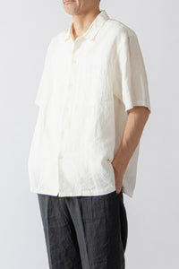 LINEN Open Collar Shirt