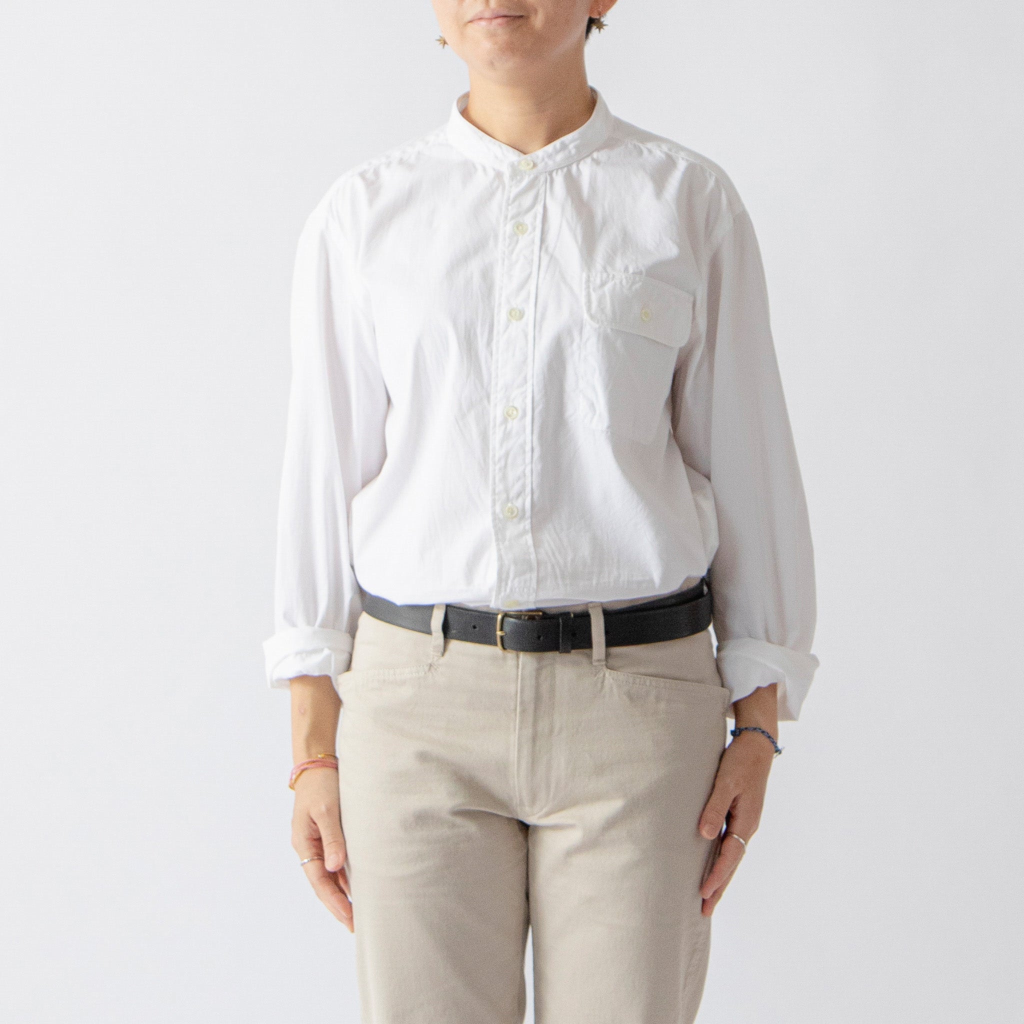 Band Collar Long Sleeve Shirt