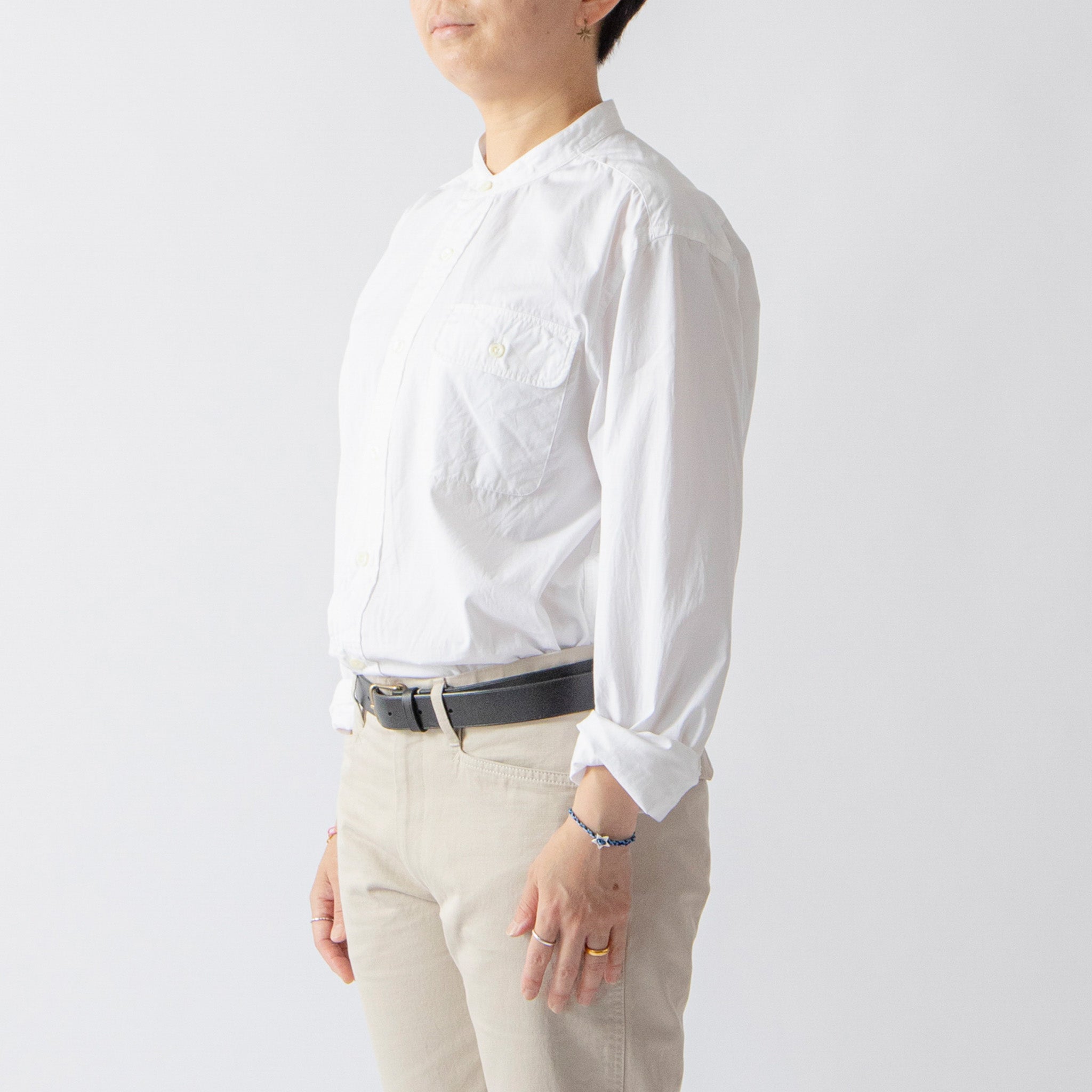 Band Collar Long Sleeve Shirt