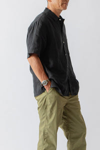 LINEN Open Collar Shirt