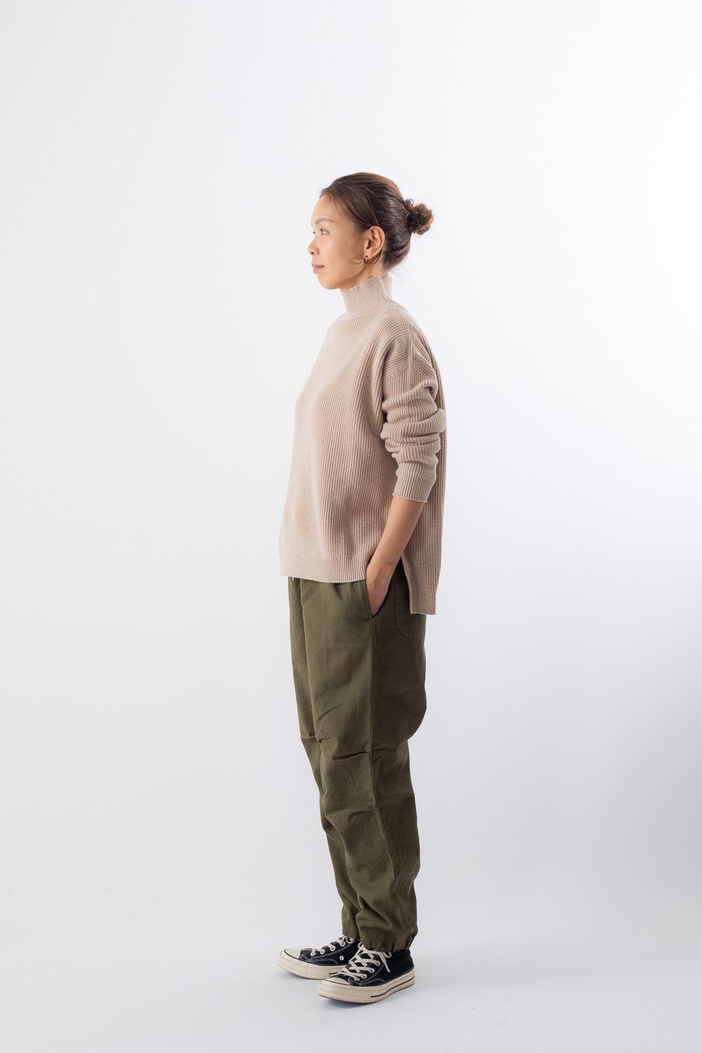 Cotton High-Necked Knit（Ladies）