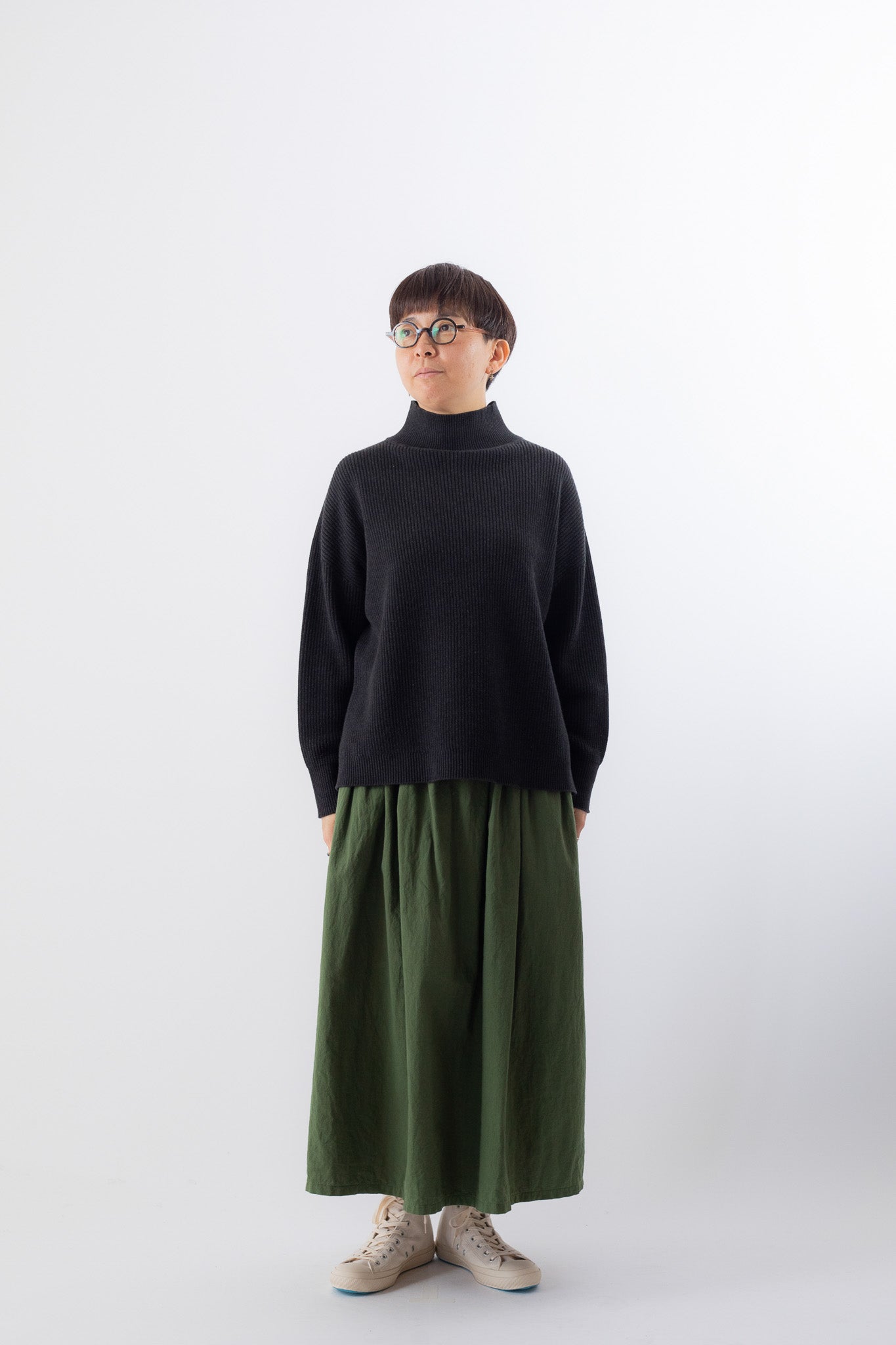 Cotton High-Necked Knit（Ladies）