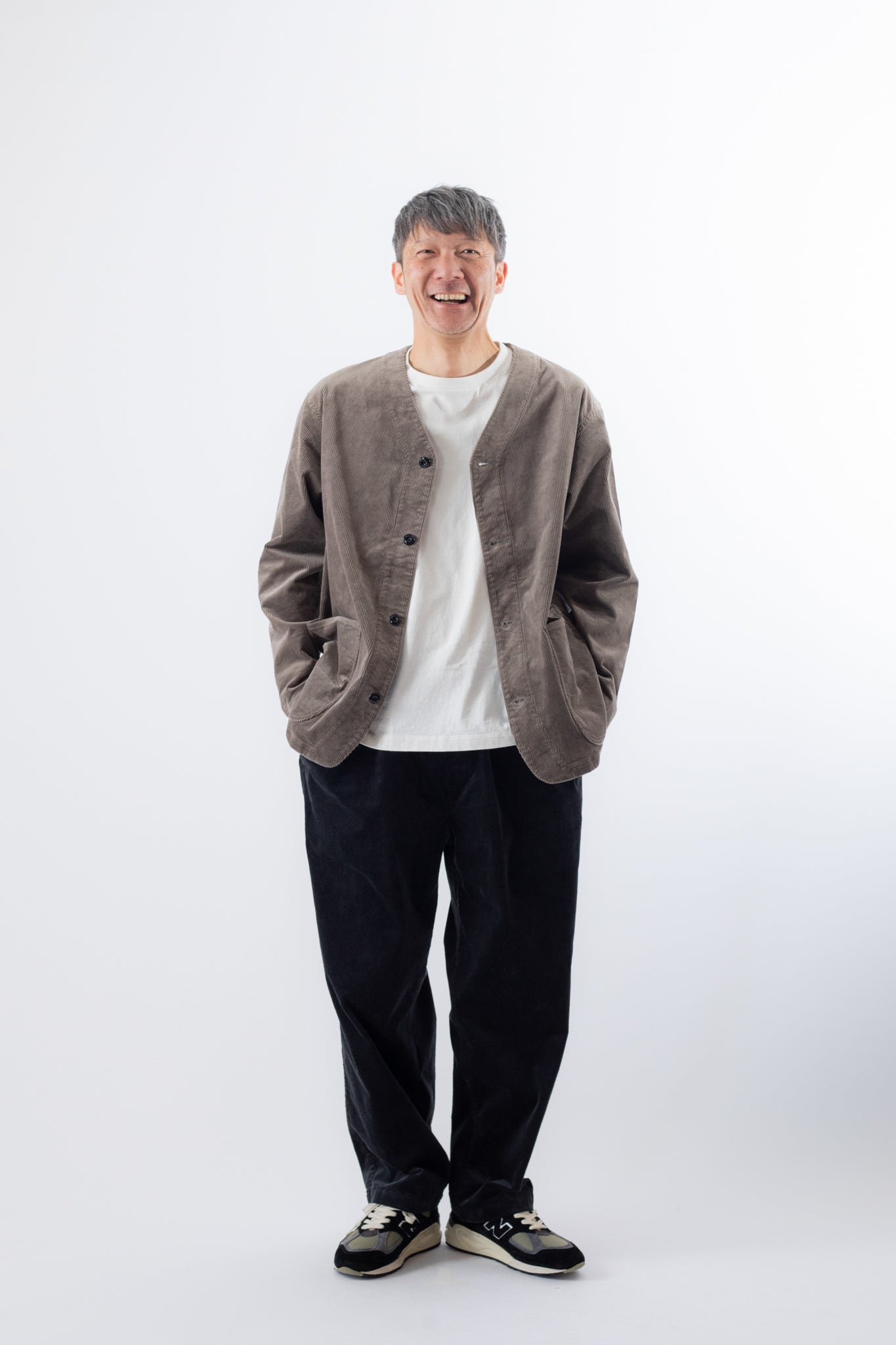 Corduroy Collarless Jacket｜DELICIOUS（デリシャス）