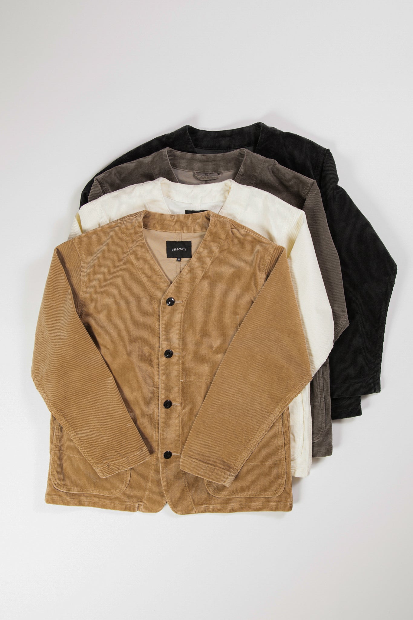 Corduroy Collarless Jacket