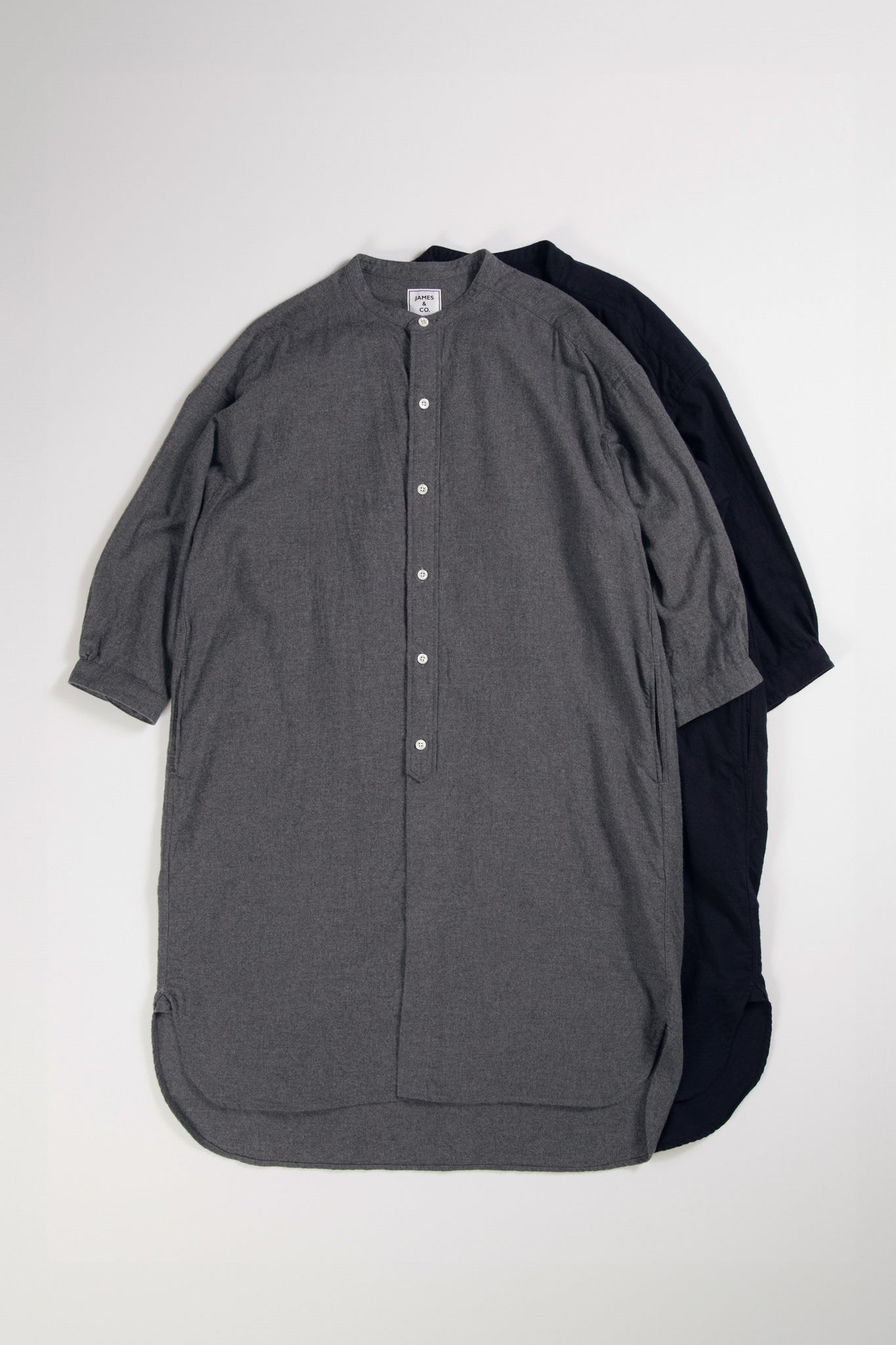 Band Collar Dress Viyella