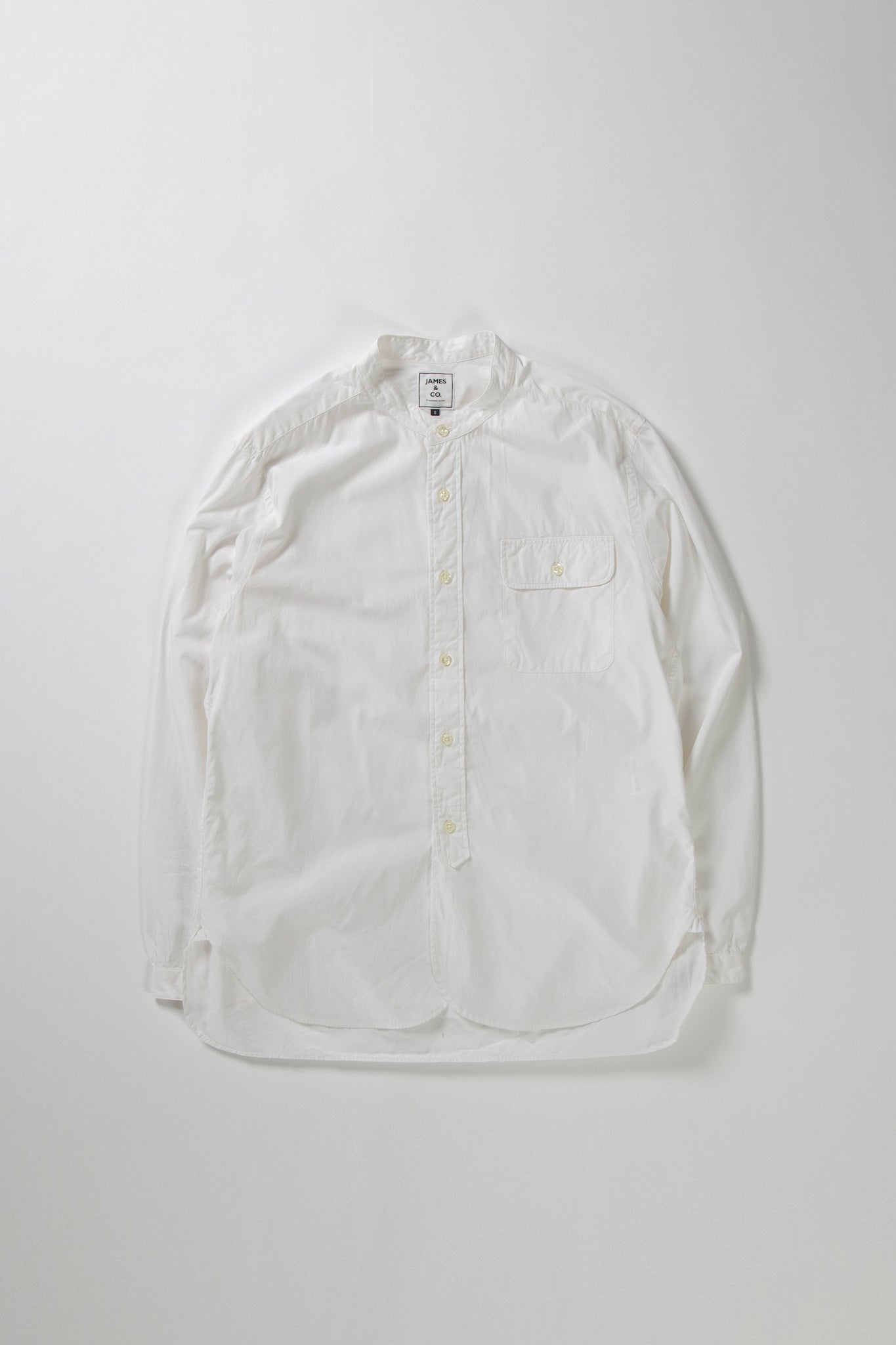 Band Collar Long Sleeve Shirt