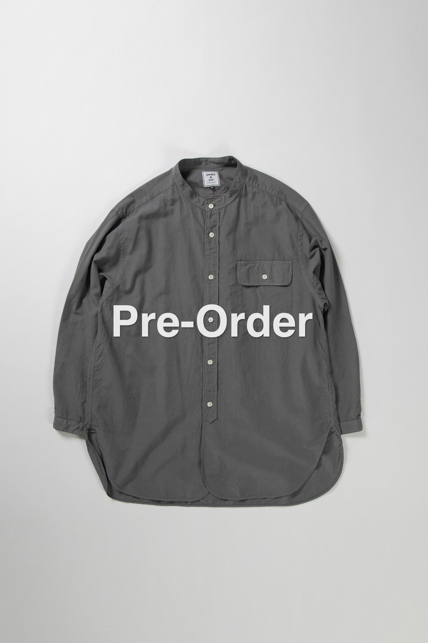 Band Collar Long Shirt | JAMES & CO. STANDARD SHIRT | JAMES & CO.鎌倉