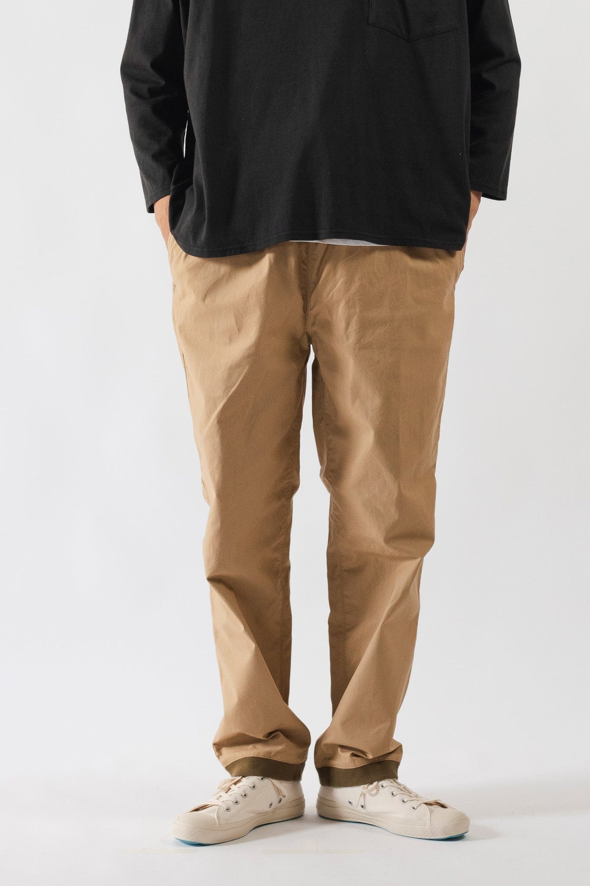 RIB PANTS - BEG
