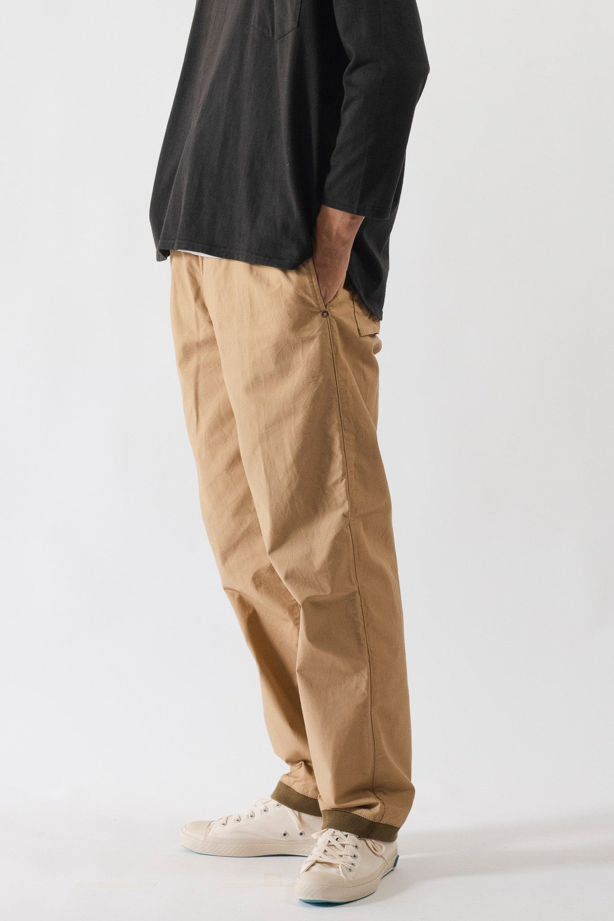 RIB PANTS - BEG