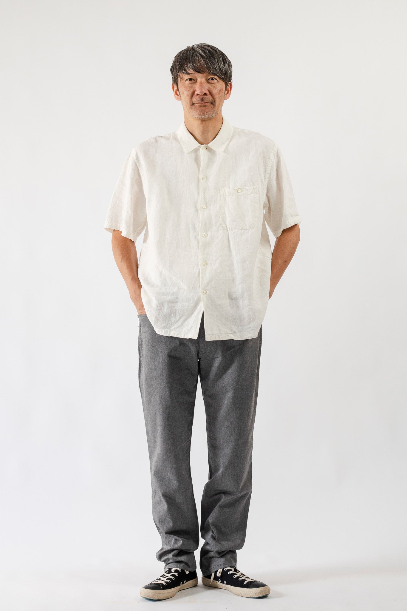 LINEN Open Collar Shirt | JAMES & CO. STANDARD SHIRT | JAMES & CO.鎌倉
