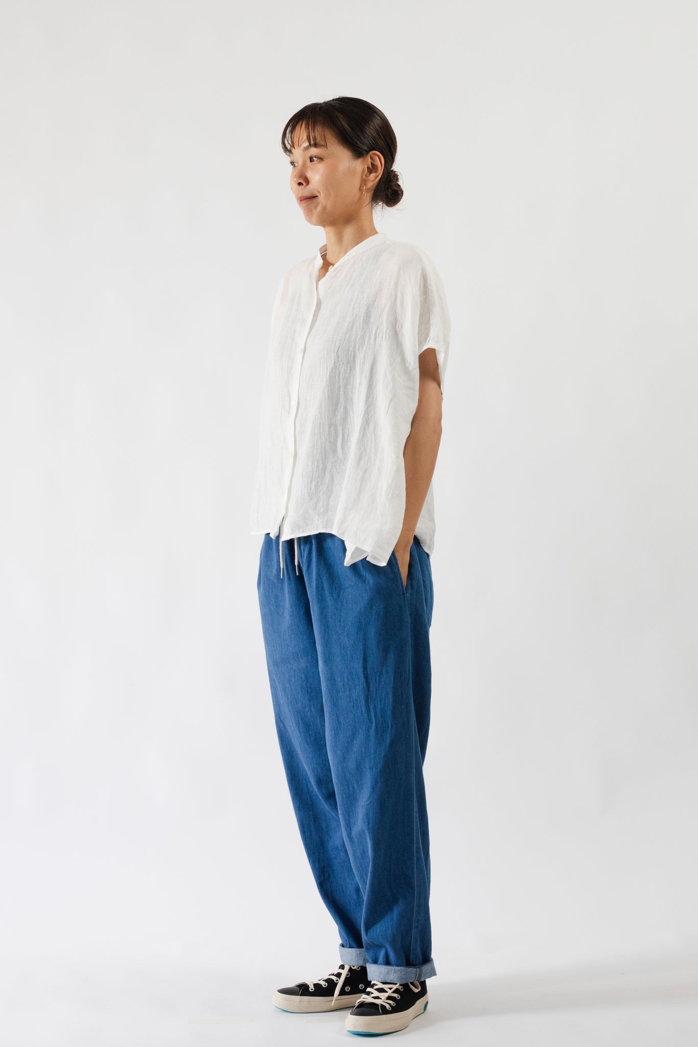 Light Denim Easy Pants