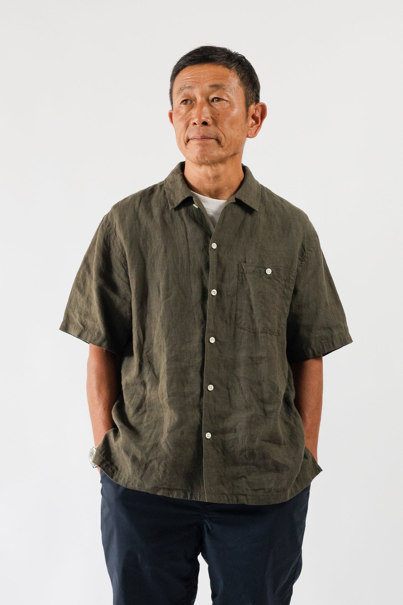 LINEN Open Collar Shirt | JAMES & CO. STANDARD SHIRT | JAMES & CO.鎌倉