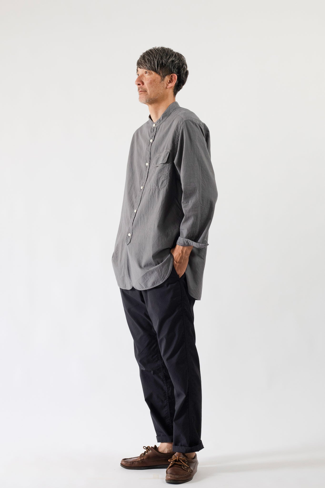 Band Collar Long Shirt | JAMES & CO. STANDARD SHIRT | JAMES & CO.鎌倉