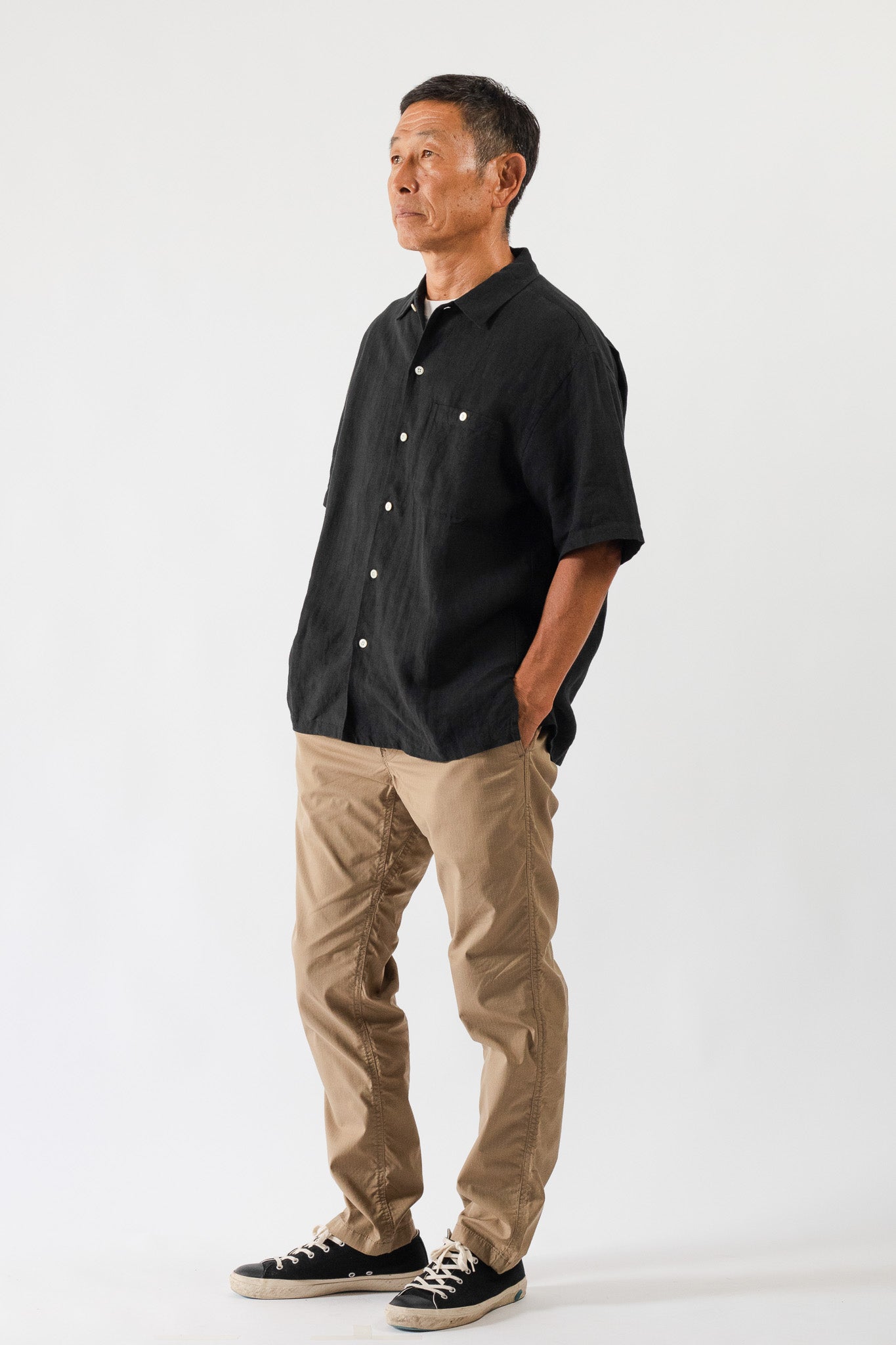 LINEN Open Collar Shirt | JAMES & CO. STANDARD SHIRT | JAMES & CO.鎌倉