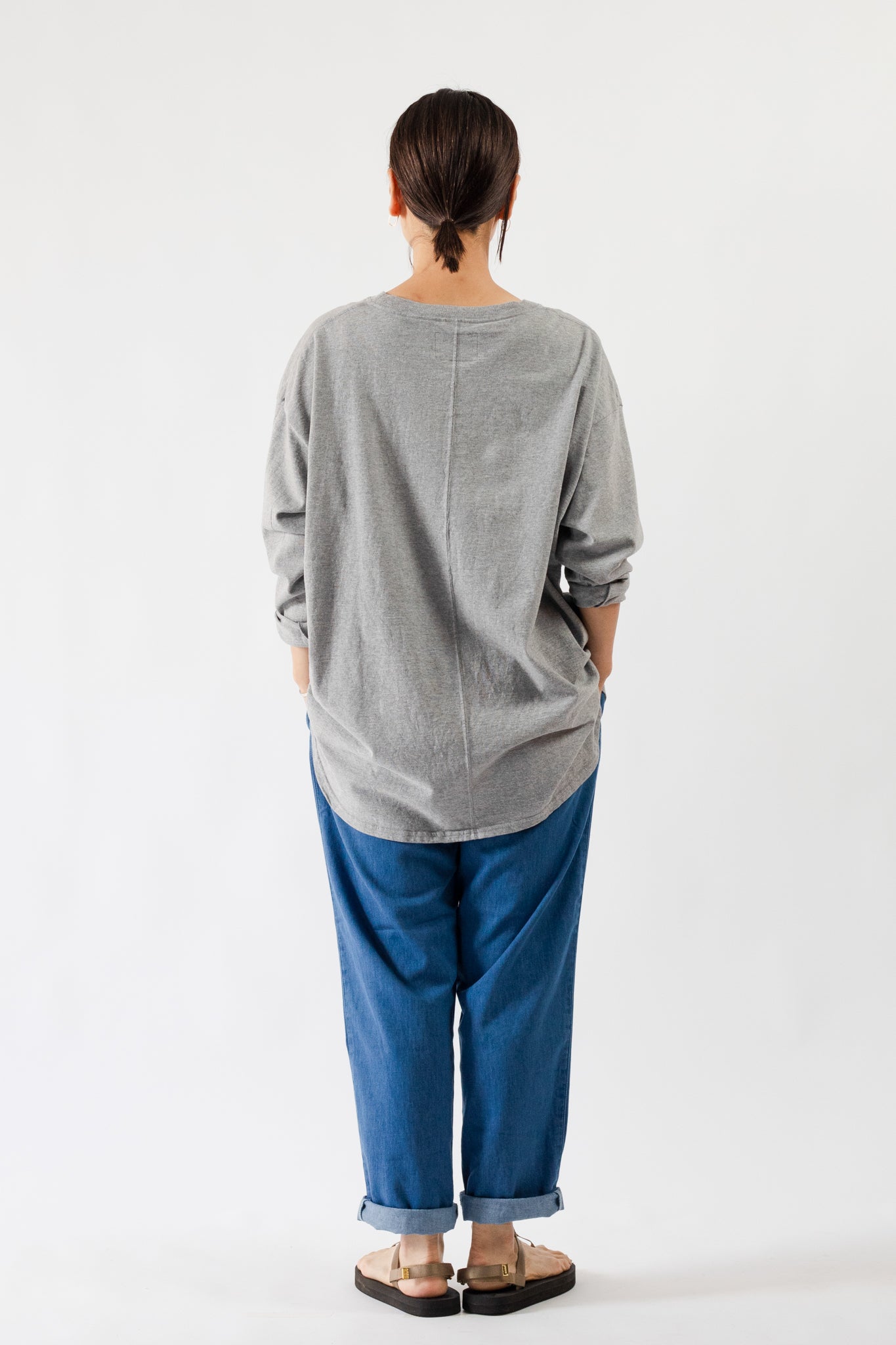 Light Denim Easy Pants
