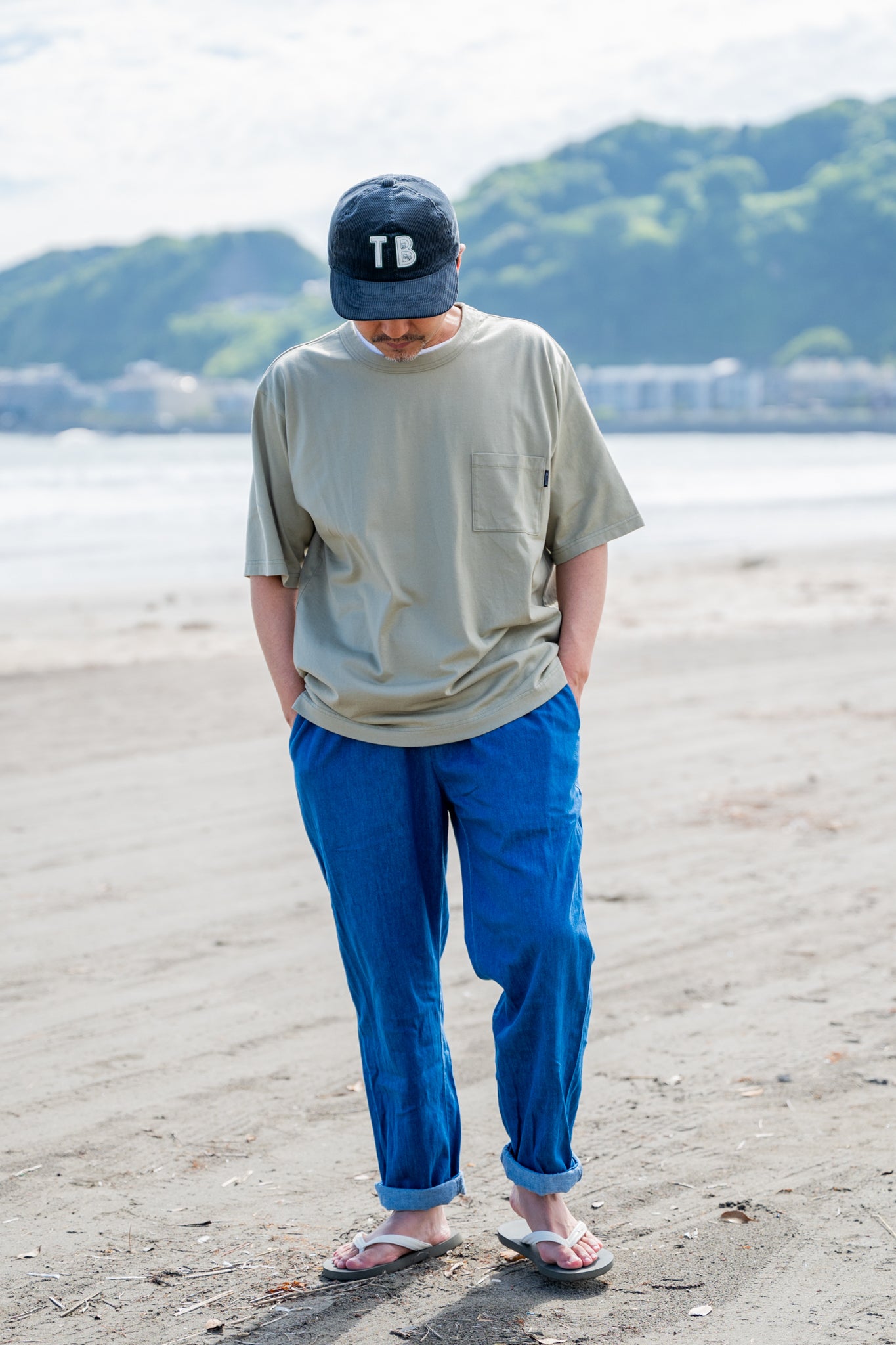 Light Denim Easy Pants