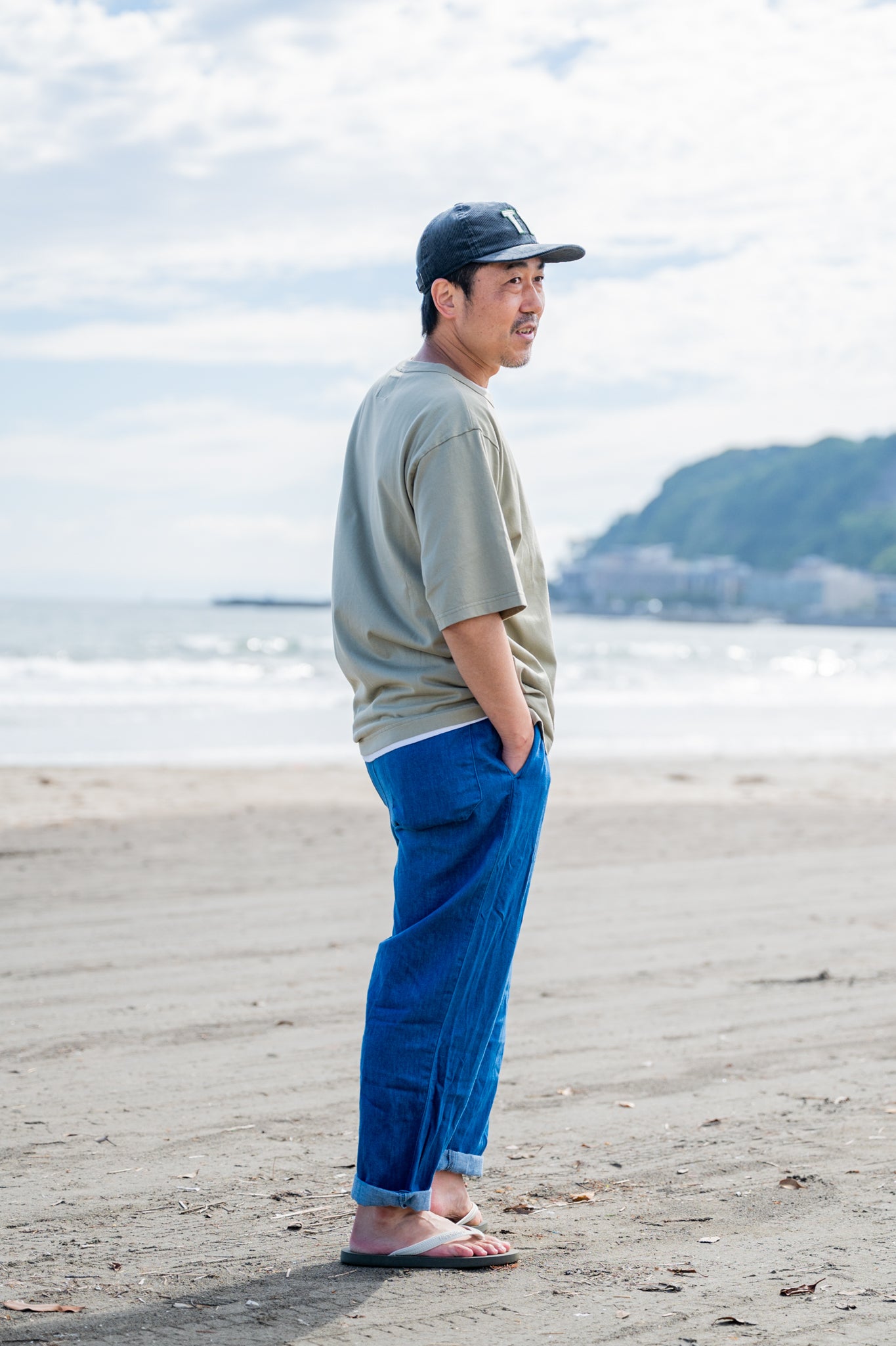 Light Denim Easy Pants