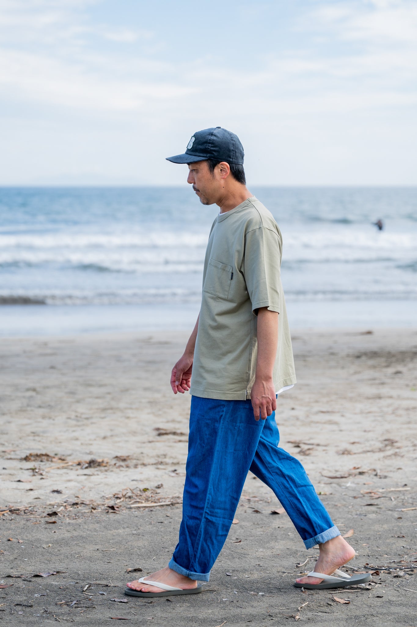 Light Denim Easy Pants