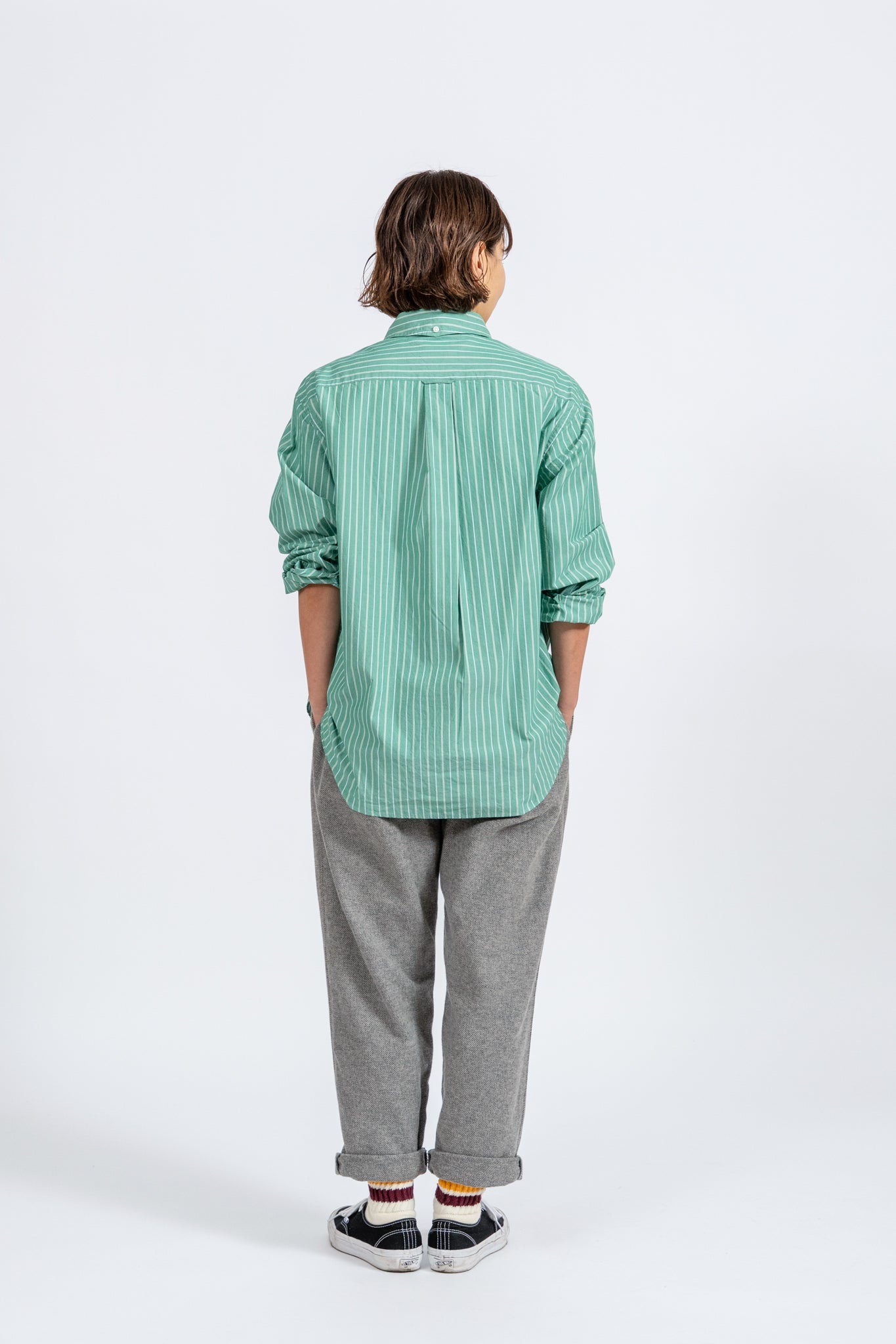 Cotton Tweed Easy Pants - L.GRY