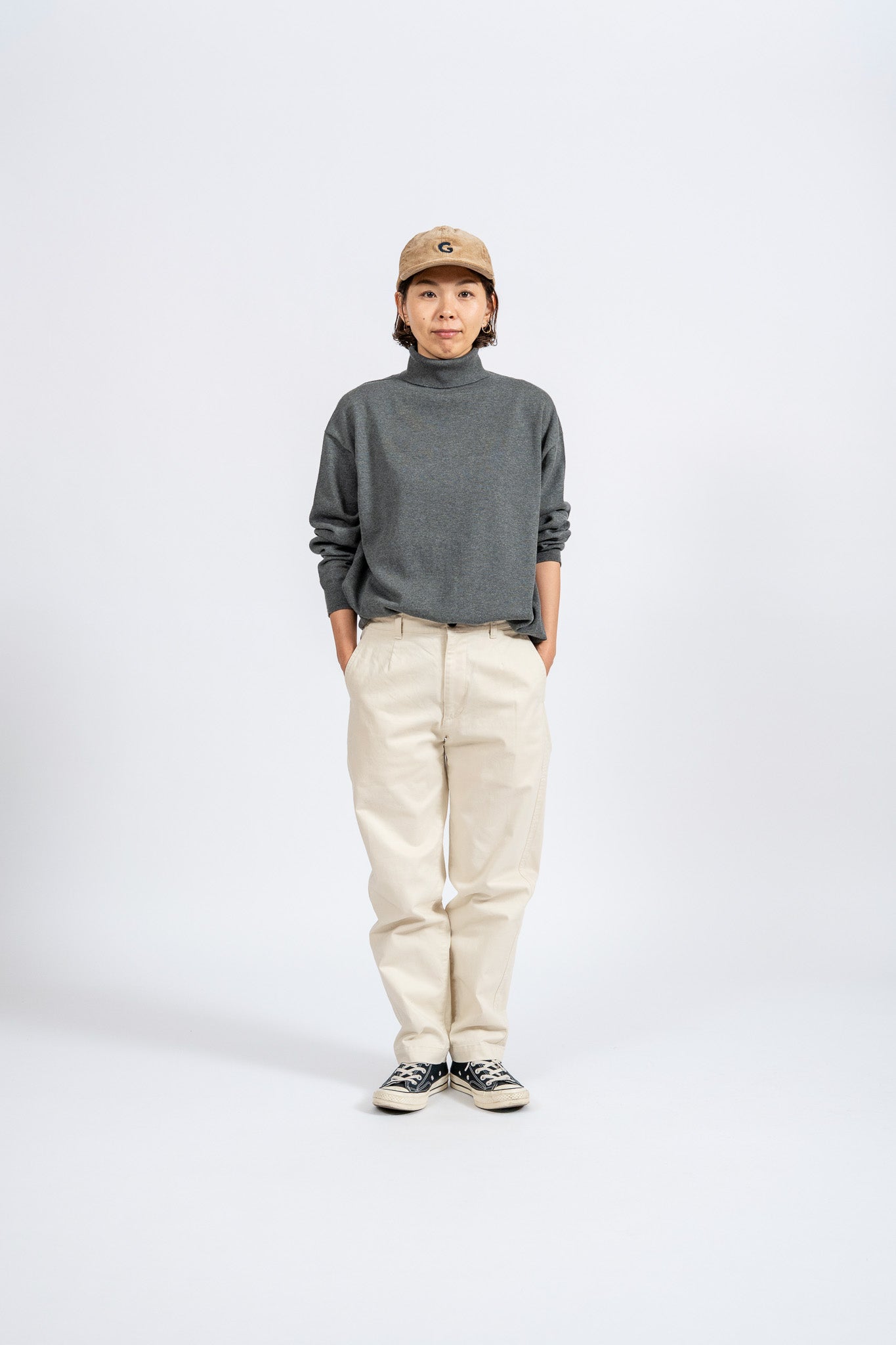 Cotton Turtleneck knit - D.GRY