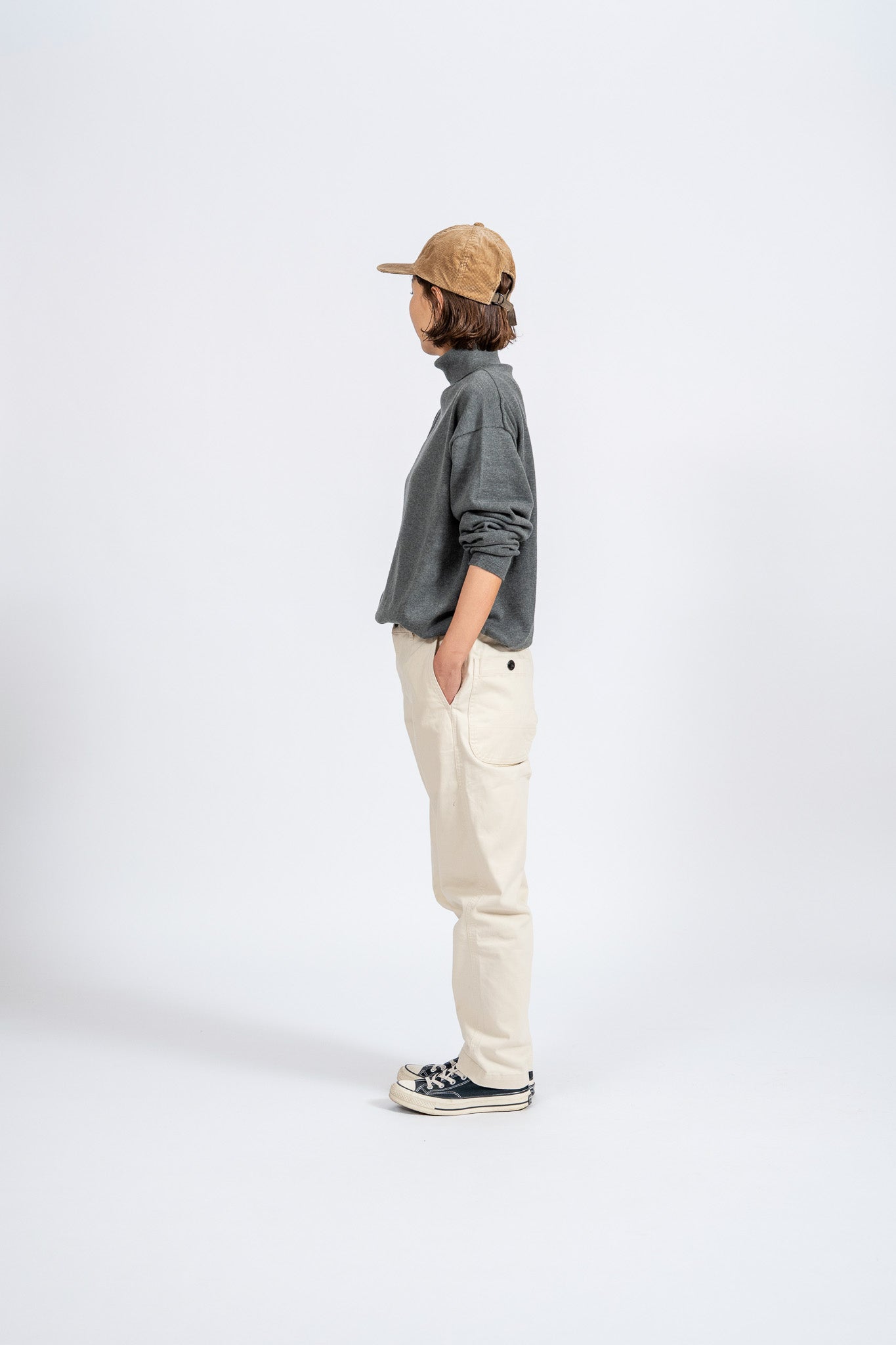 Cotton Turtleneck knit - D.GRY
