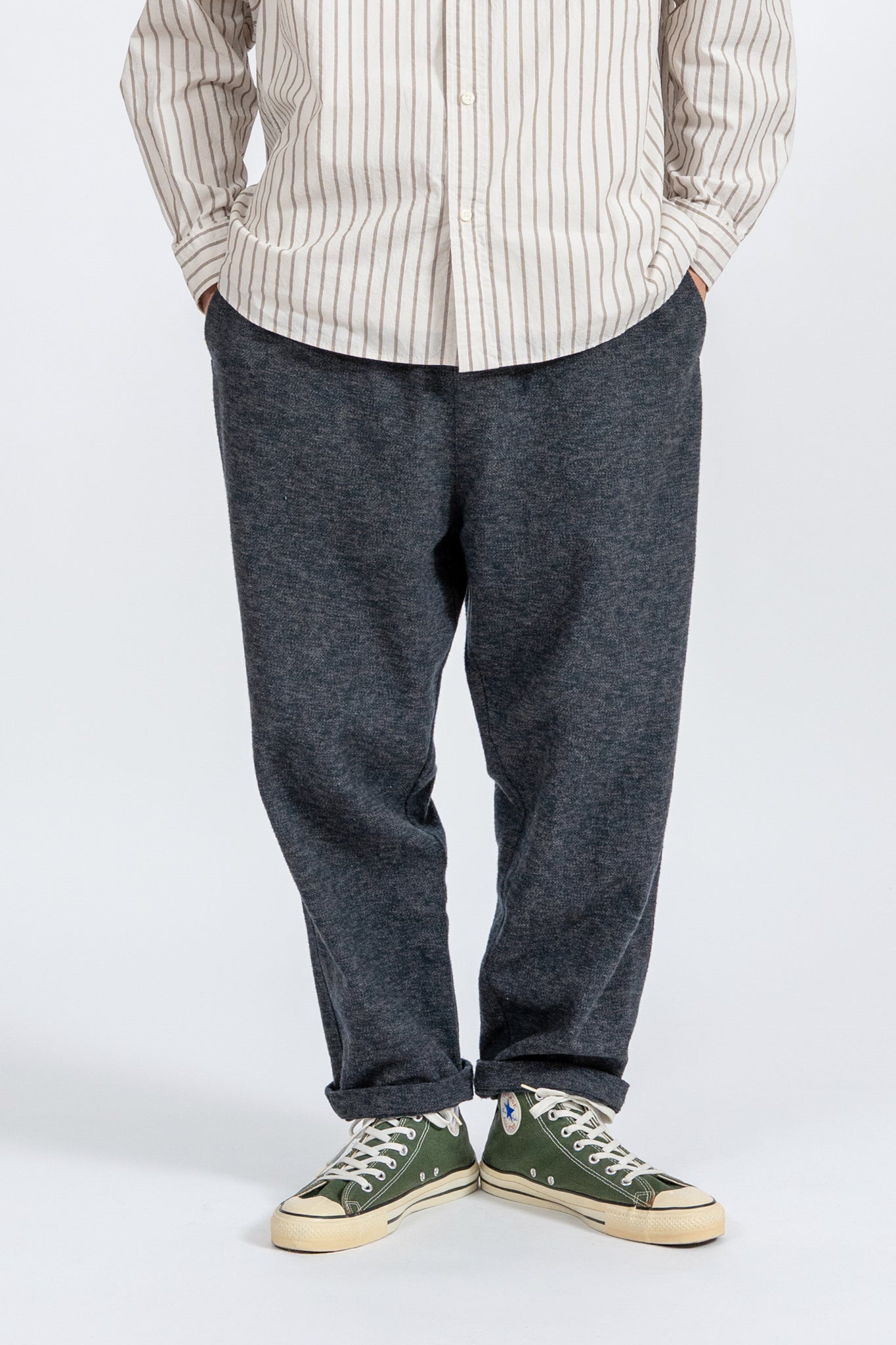 Cotton Tweed Easy Pants - CHR