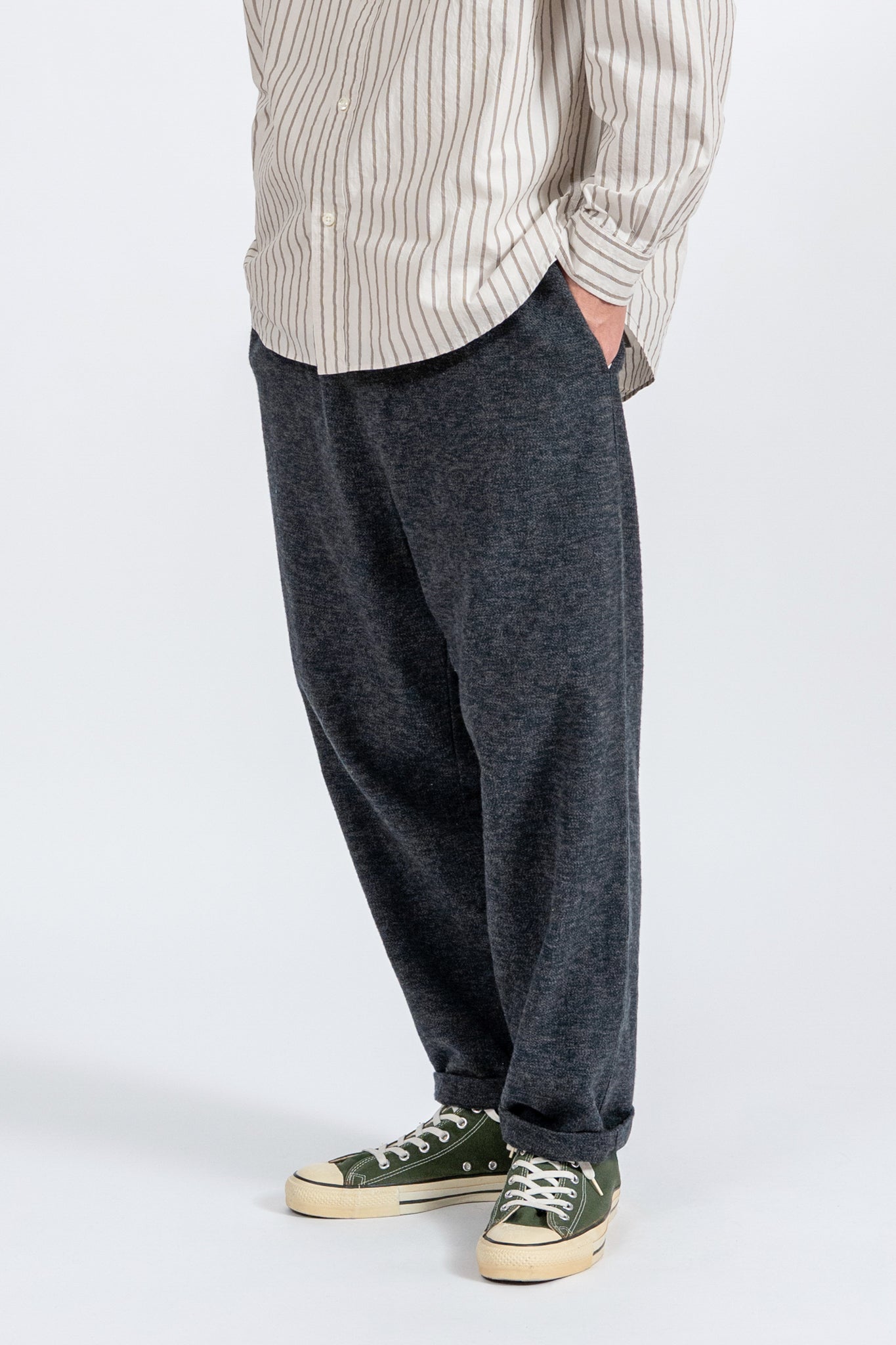 Cotton Tweed Easy Pants - CHR