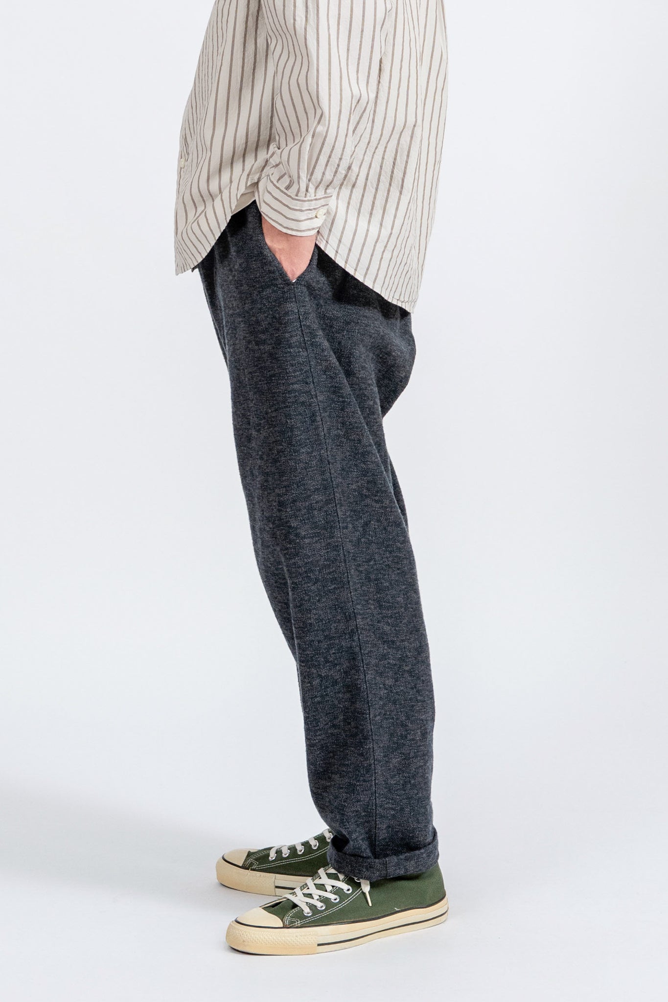 Cotton Tweed Easy Pants - CHR