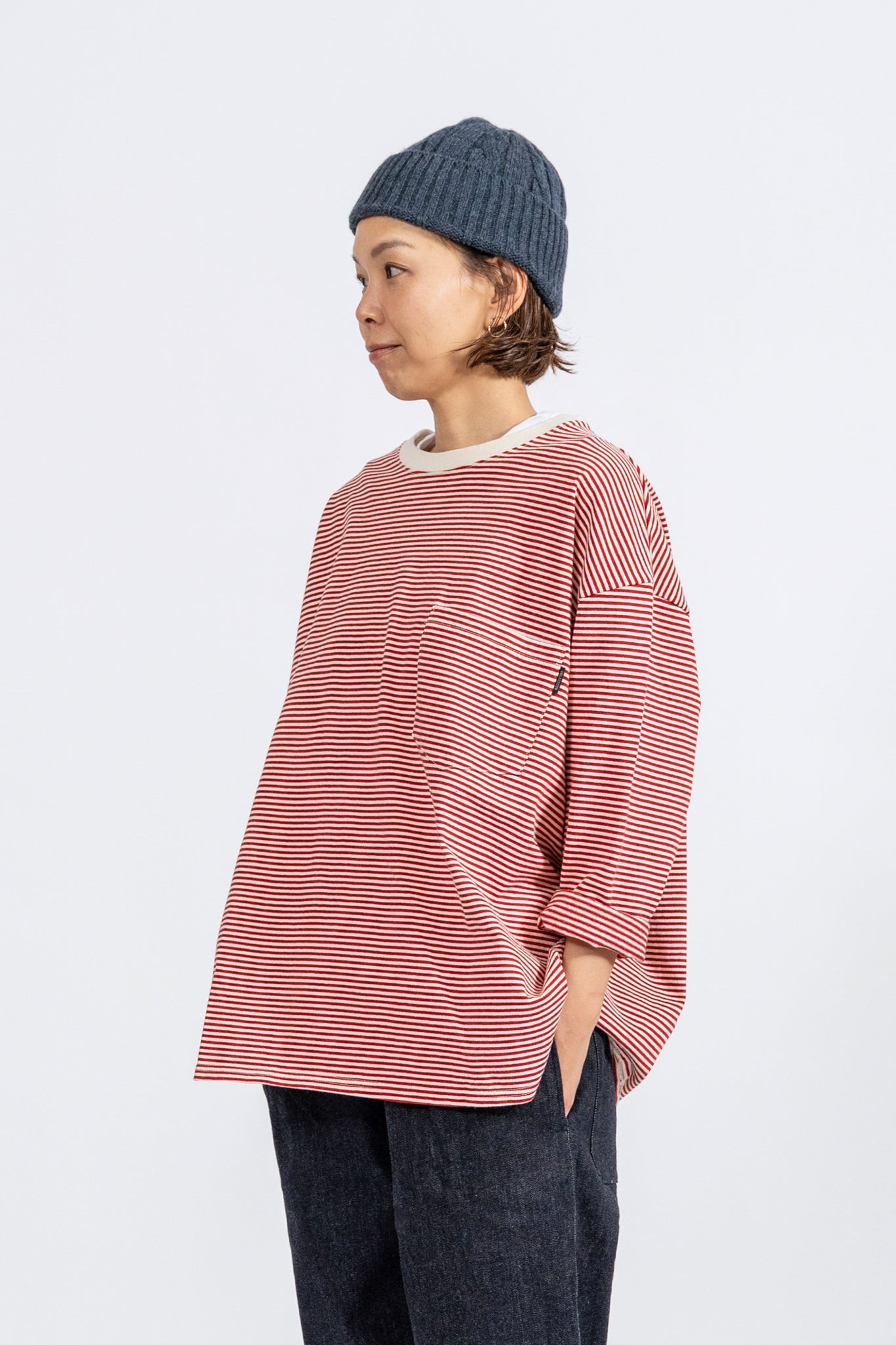 NORA Border Middle Sleeve - RED