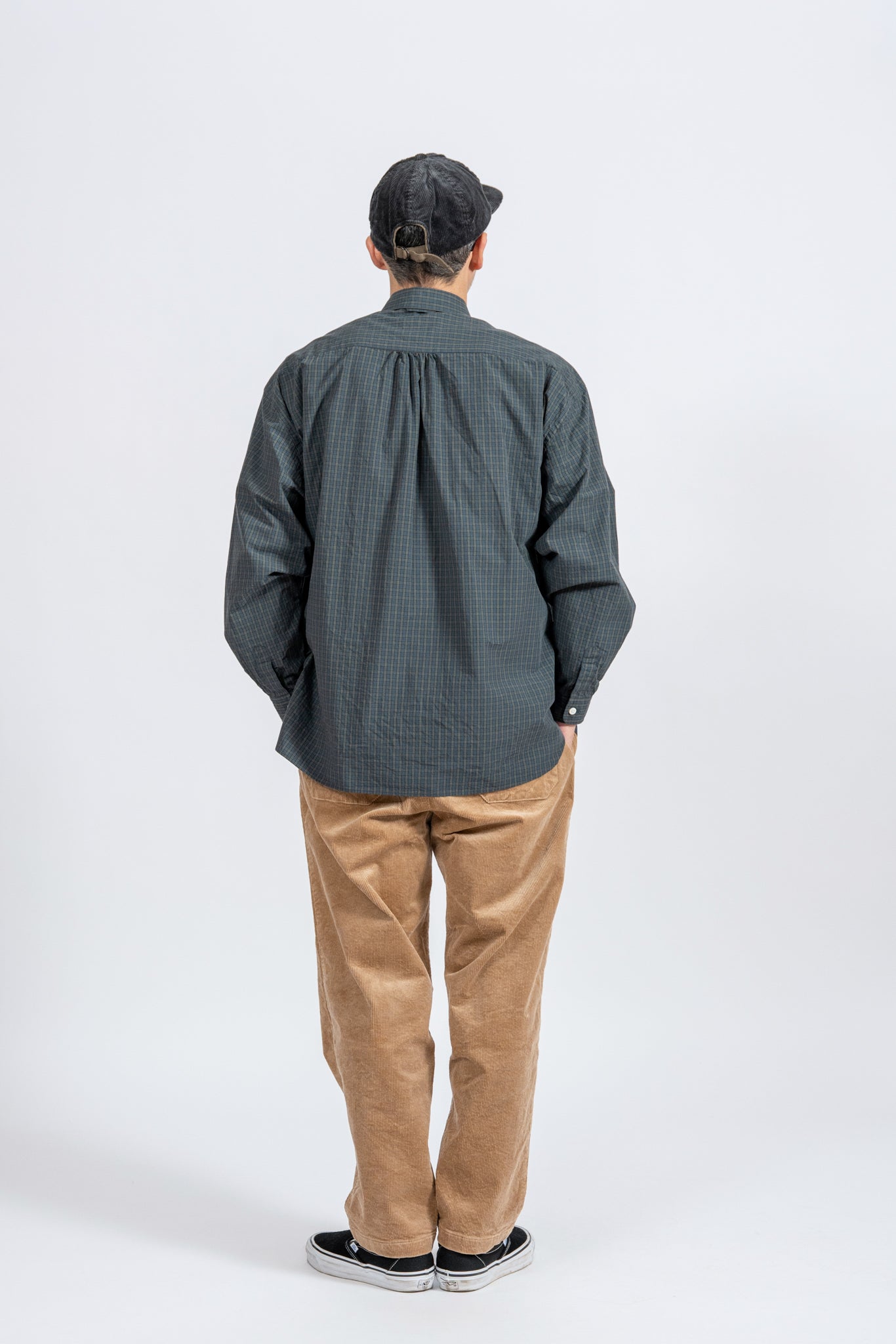 Small Collar Big Shirt -Check - GRN