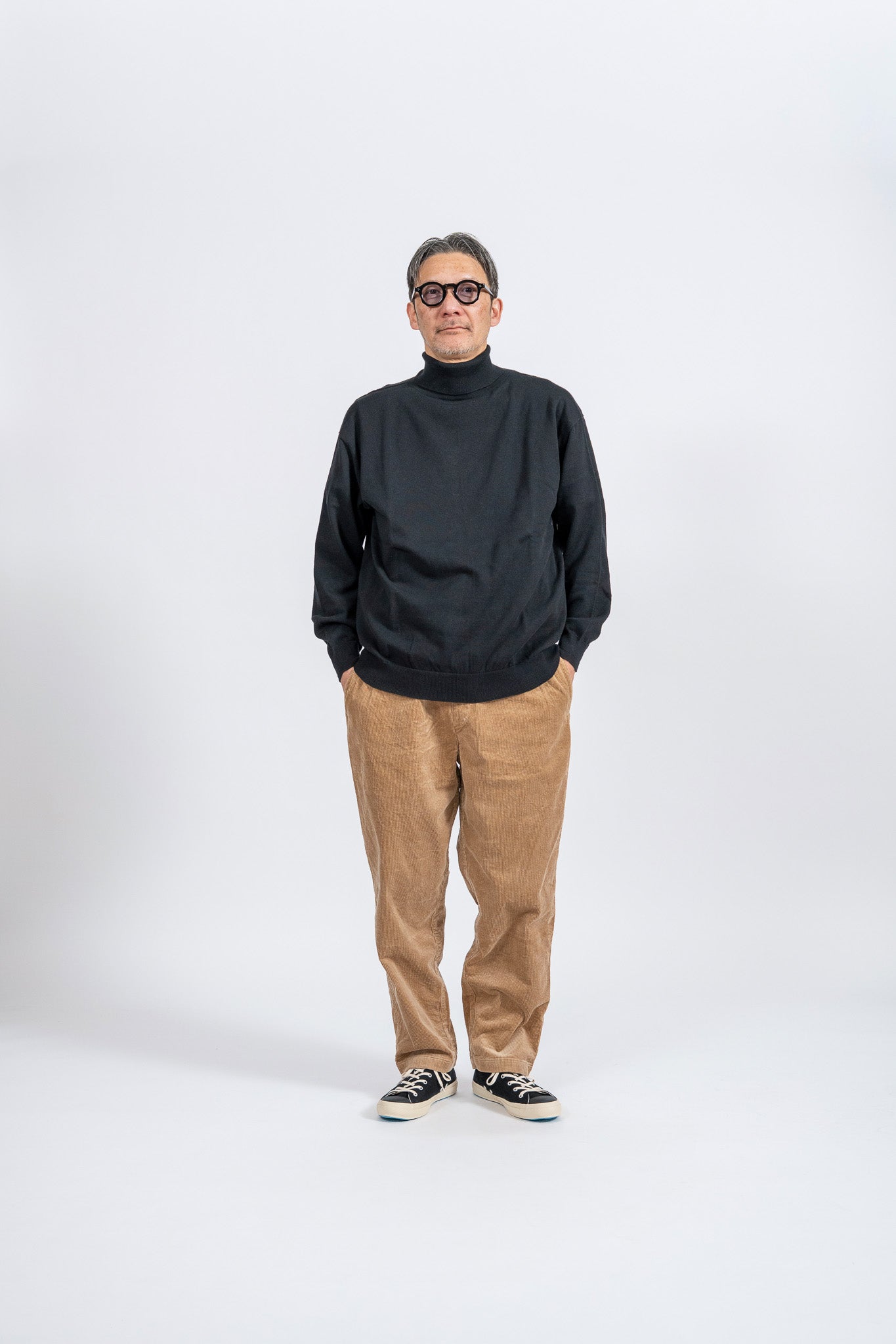 Cotton Turtleneck knit - BLK