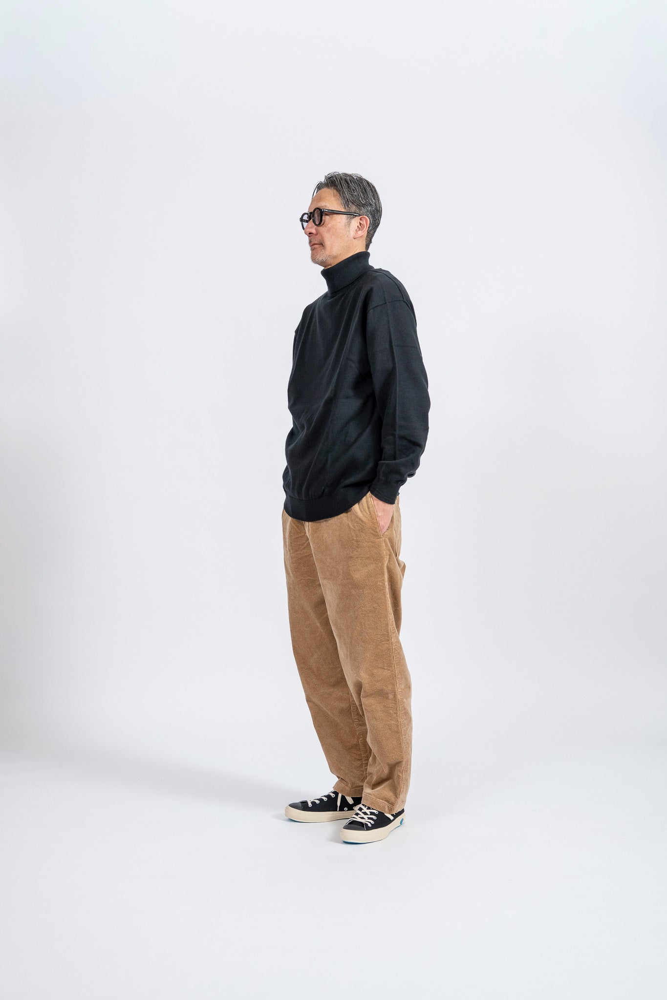 Cotton Turtleneck knit - BLK