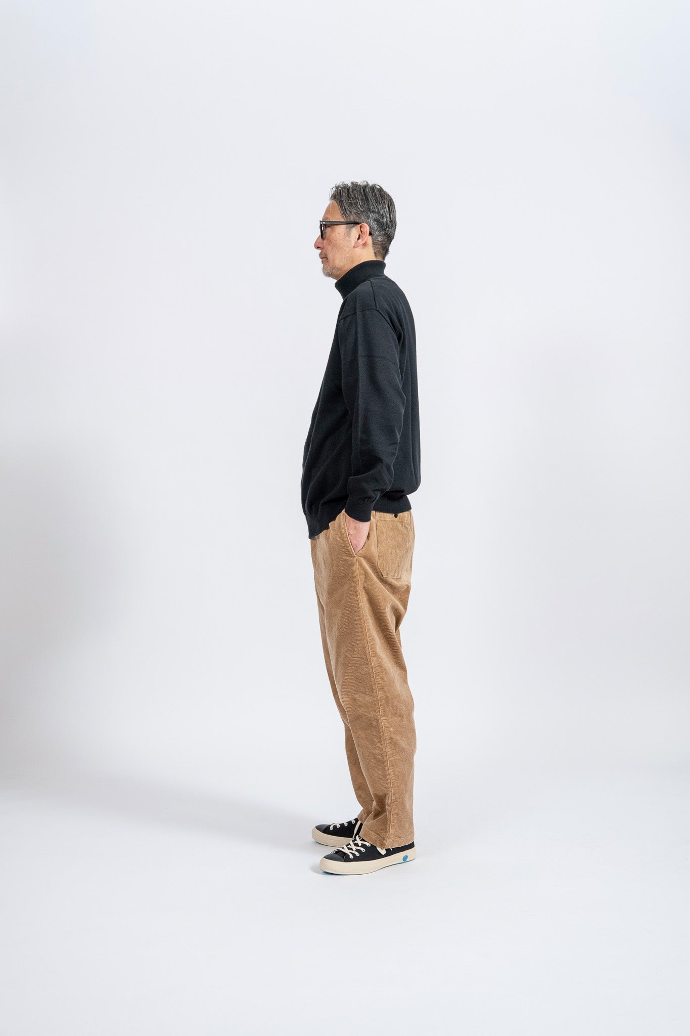 Cotton Turtleneck knit - BLK