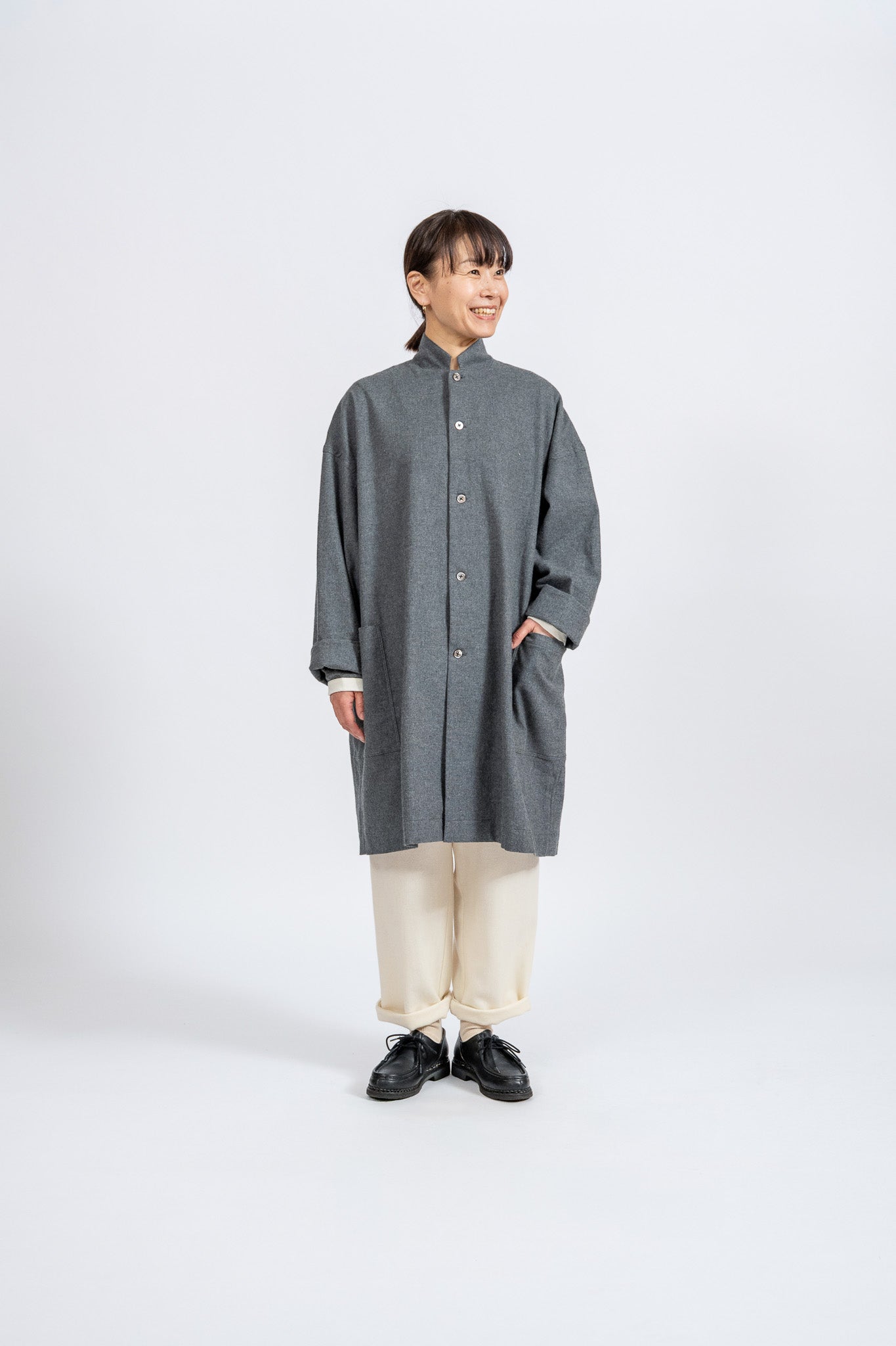 French Shop Coat -Viyella - GRY