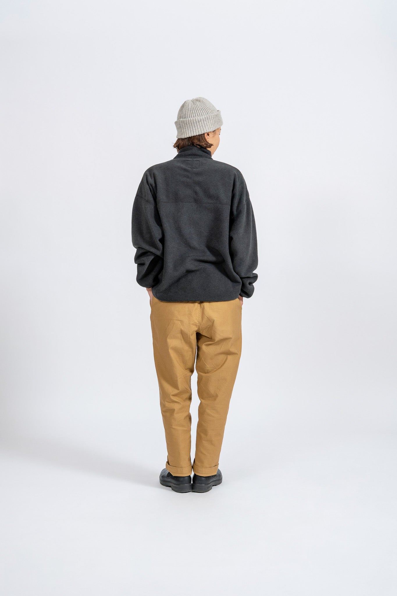 Fleece Snap Pullover - BLK