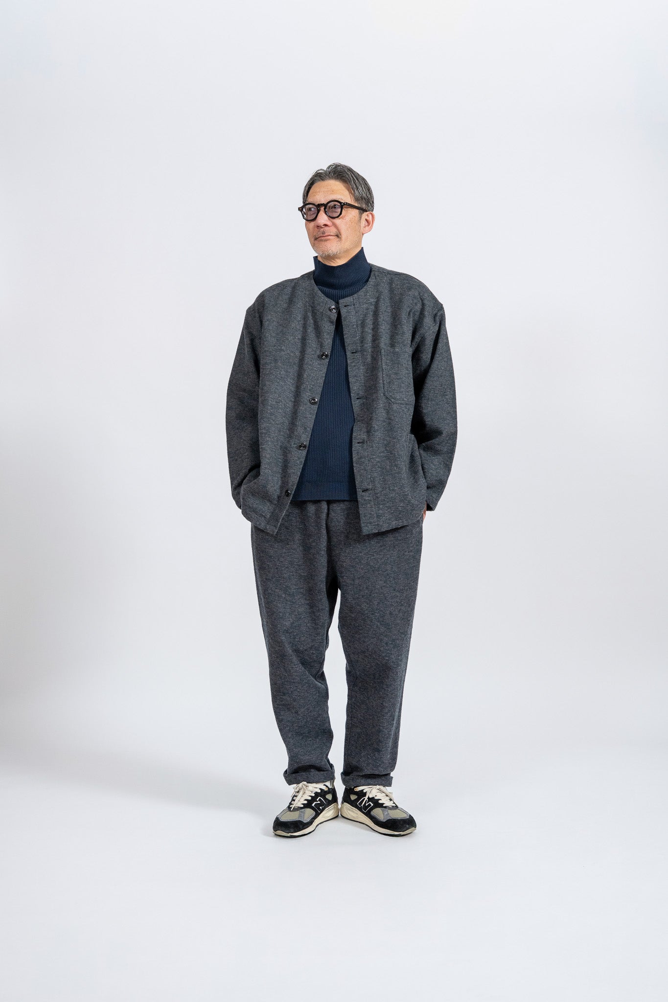Cotton Tweed Easy Pants - CHR
