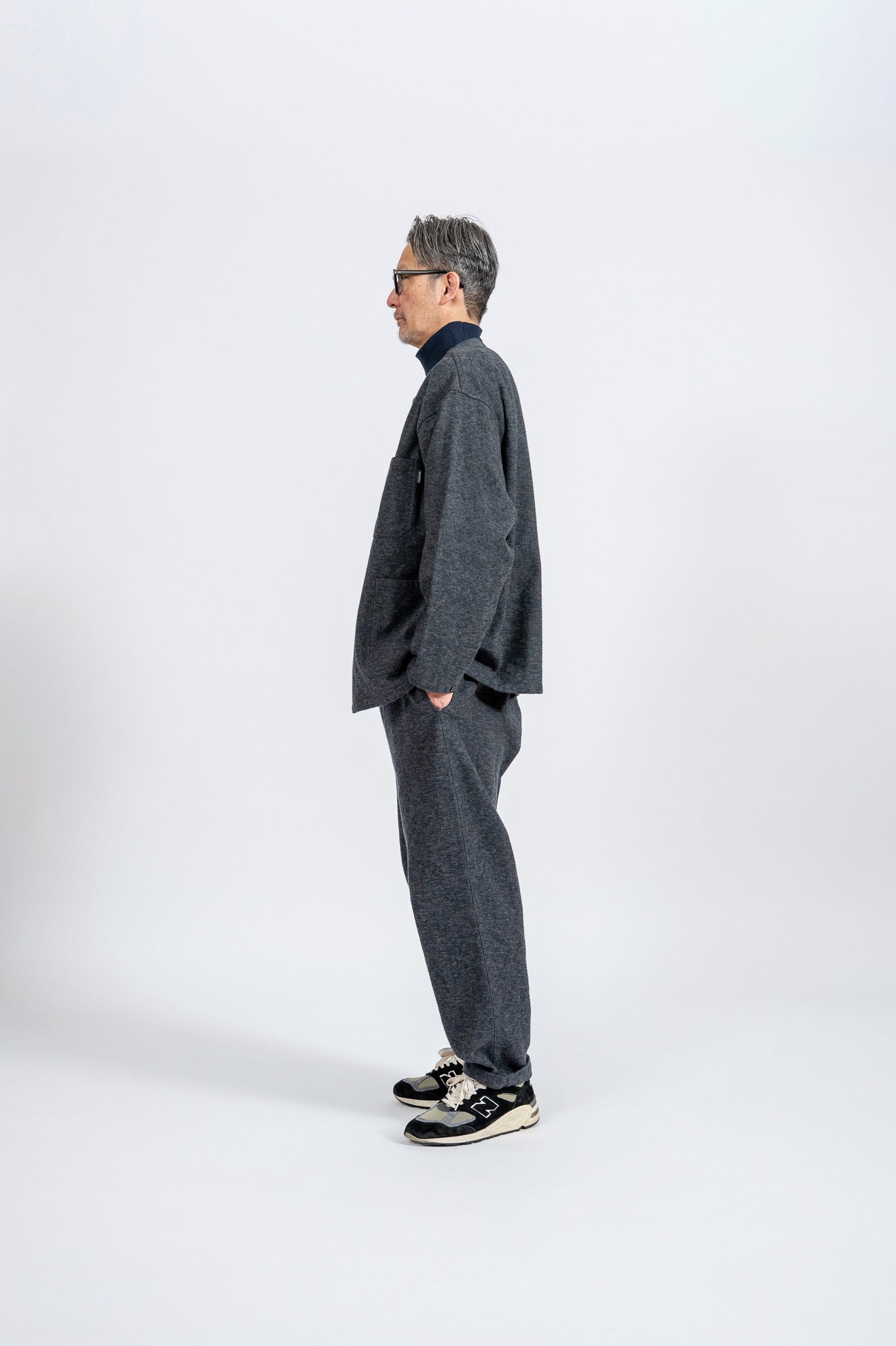 Cotton Tweed Easy Pants - CHR